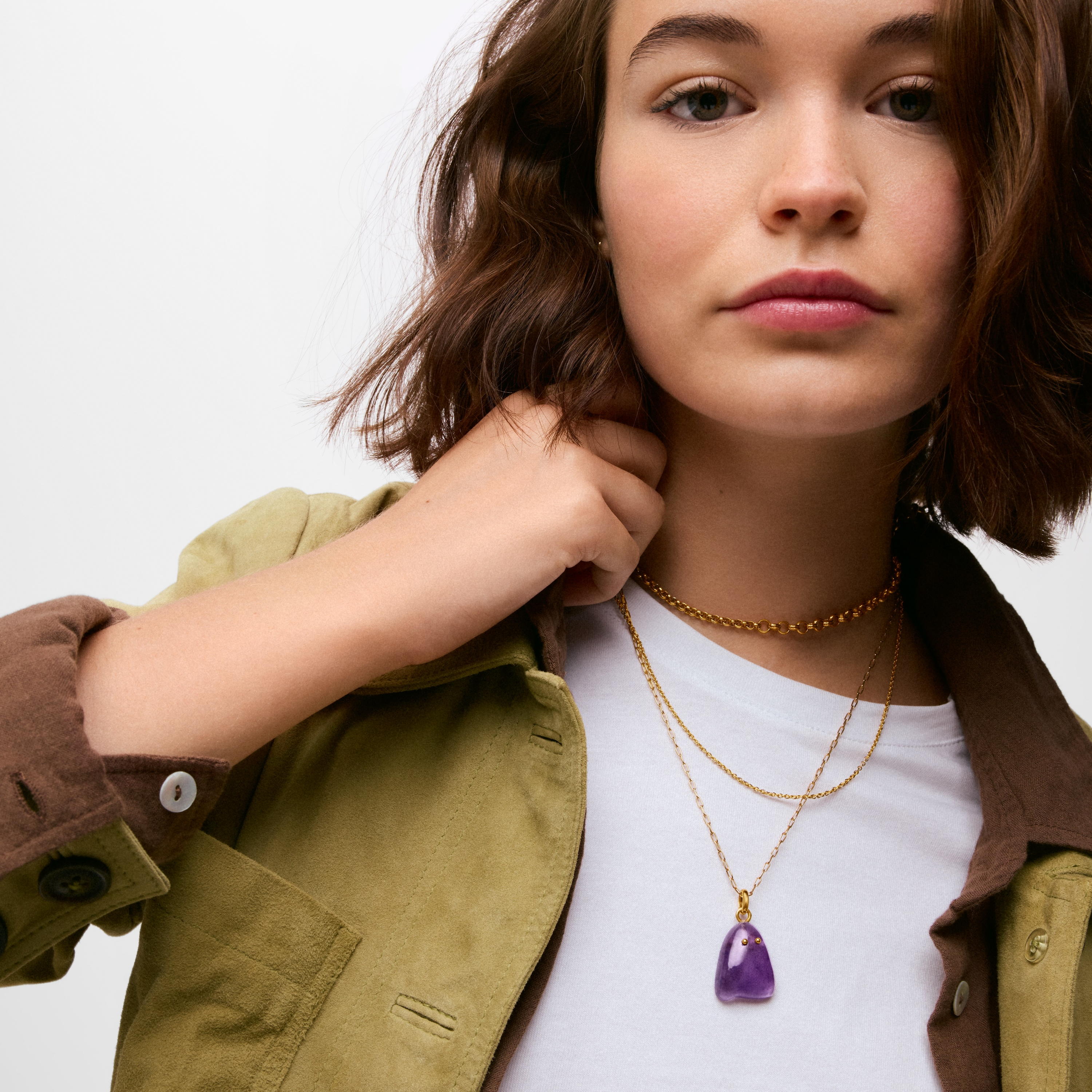 18kt gold vermeil and amethyst Pendant TOUS Boo