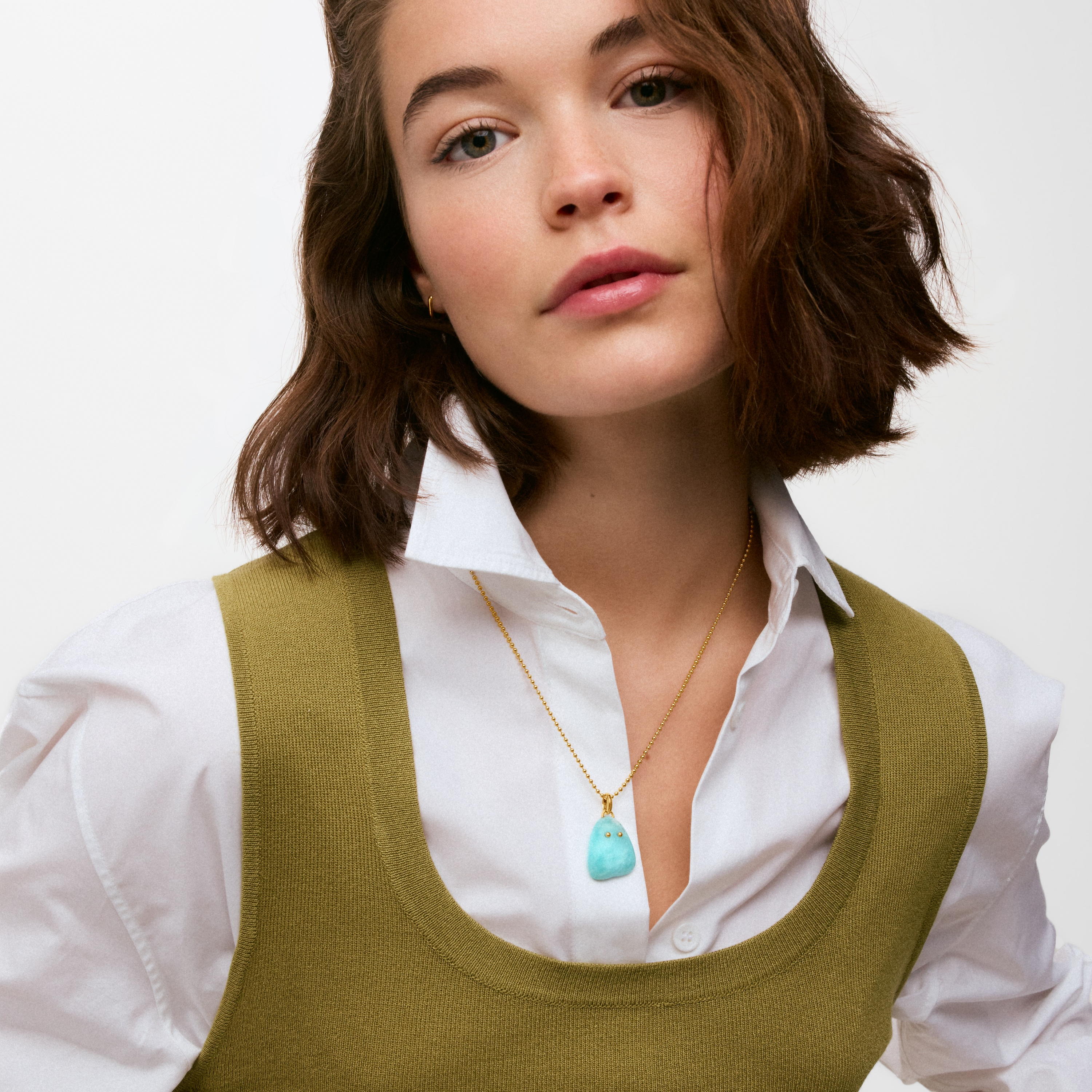 18kt gold vermeil and amazonite Pendant TOUS Boo