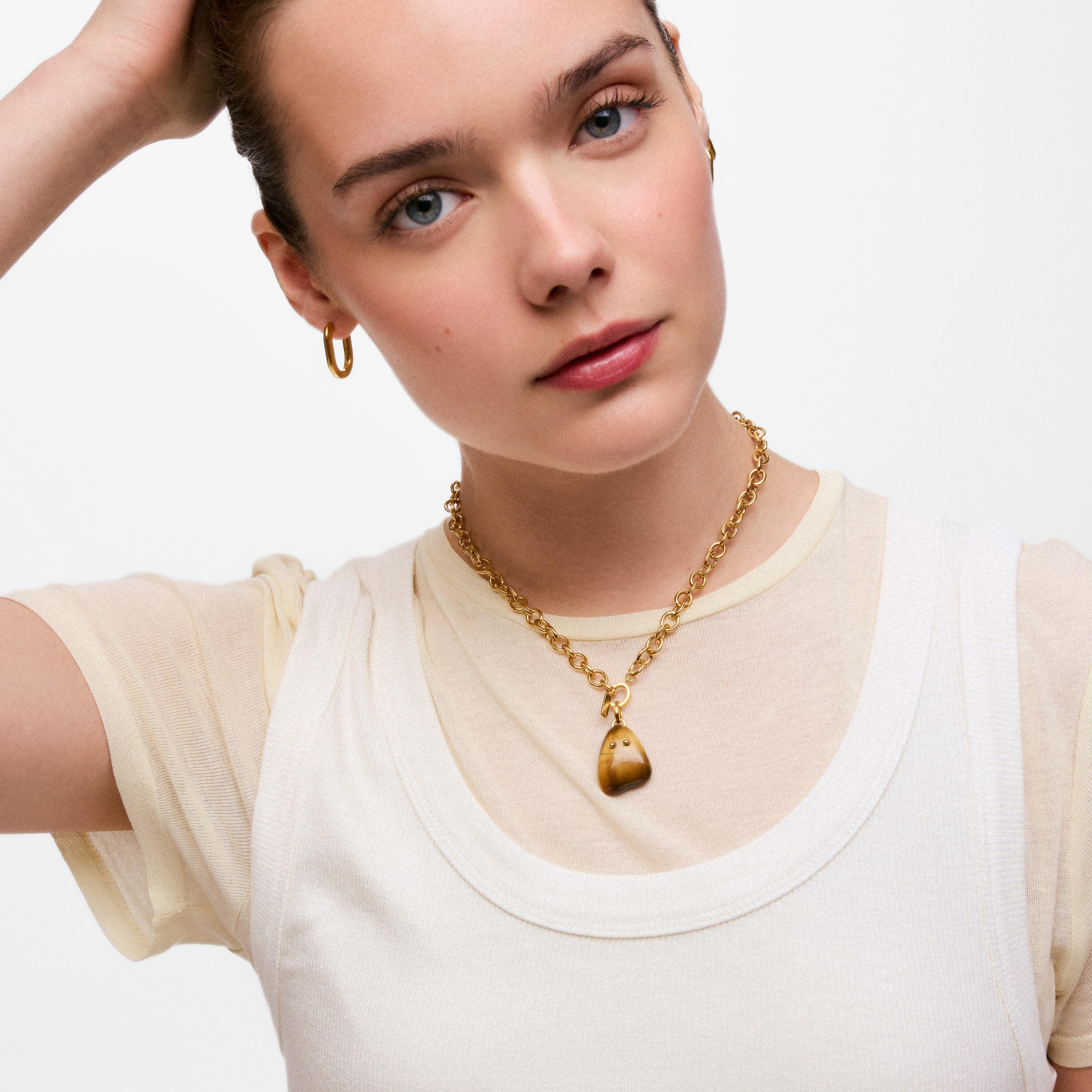 18kt gold vermeil and tiger’s eye Pendant TOUS Boo