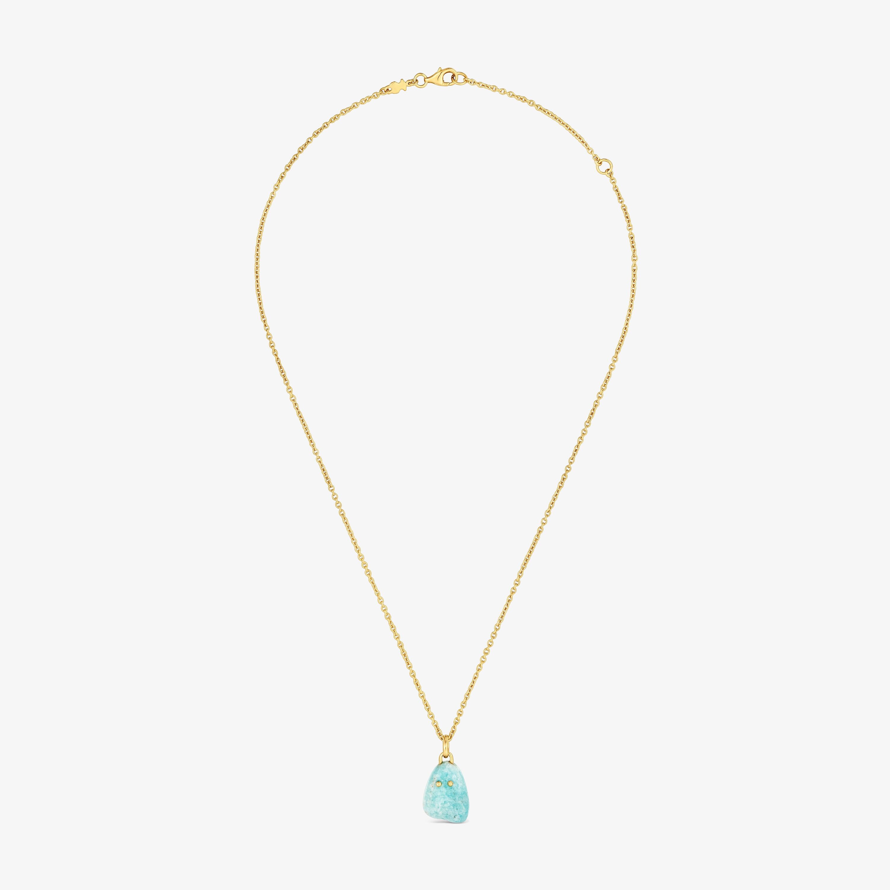 18kt gold vermeil and amazonite Necklace TOUS Boo
