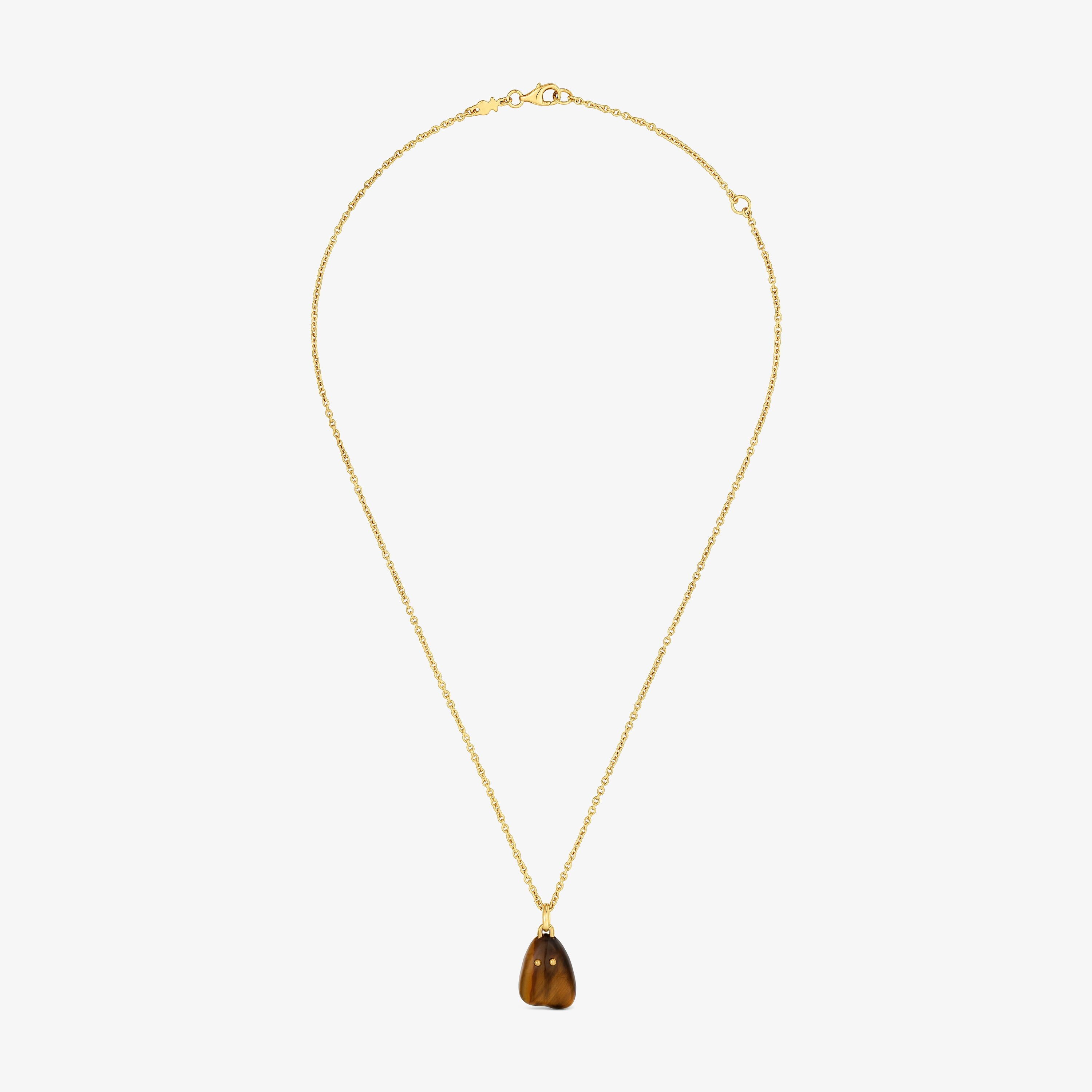 18kt gold vermeil and tiger’s eye Necklace TOUS Boo