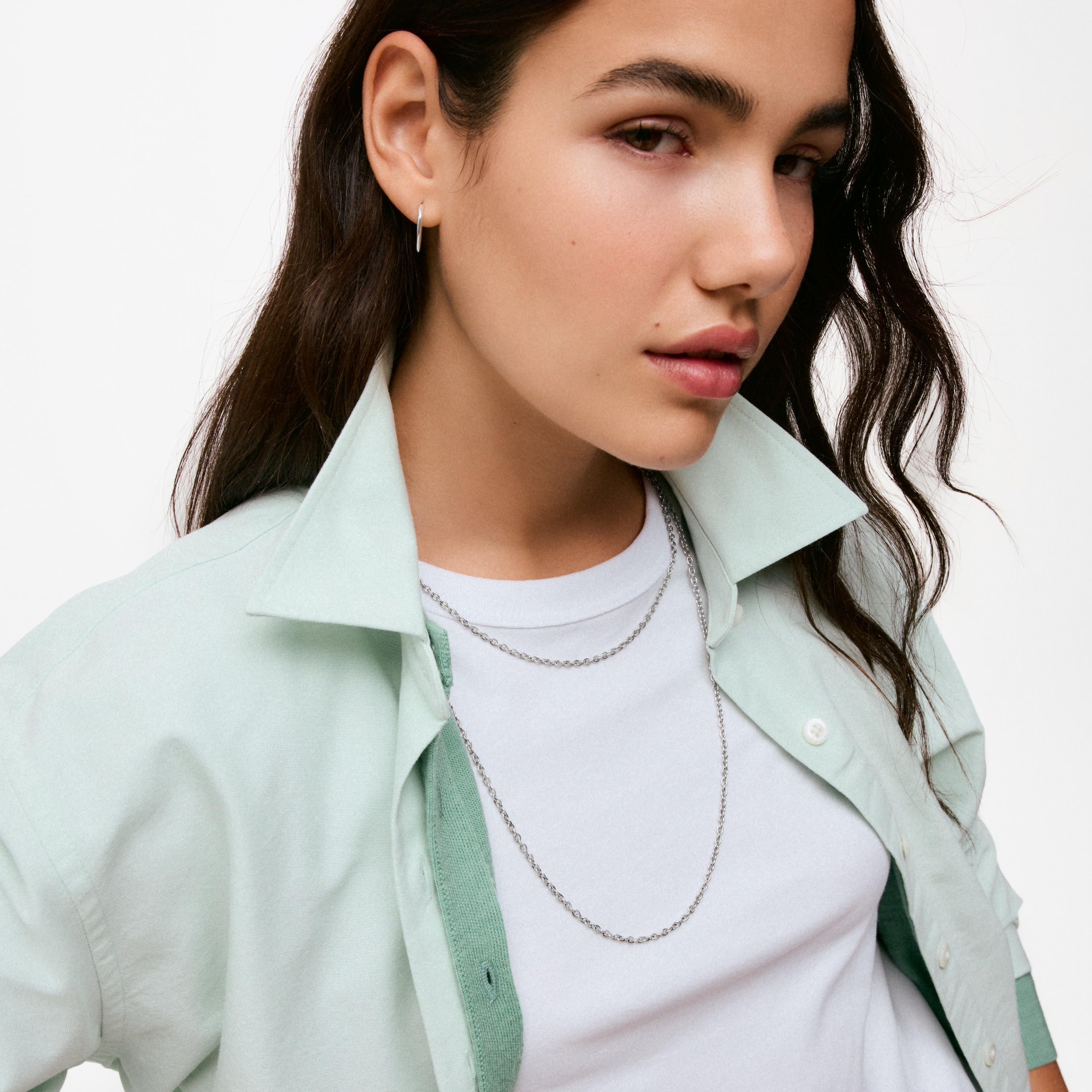 Long steel chain Necklace TOUS Basics