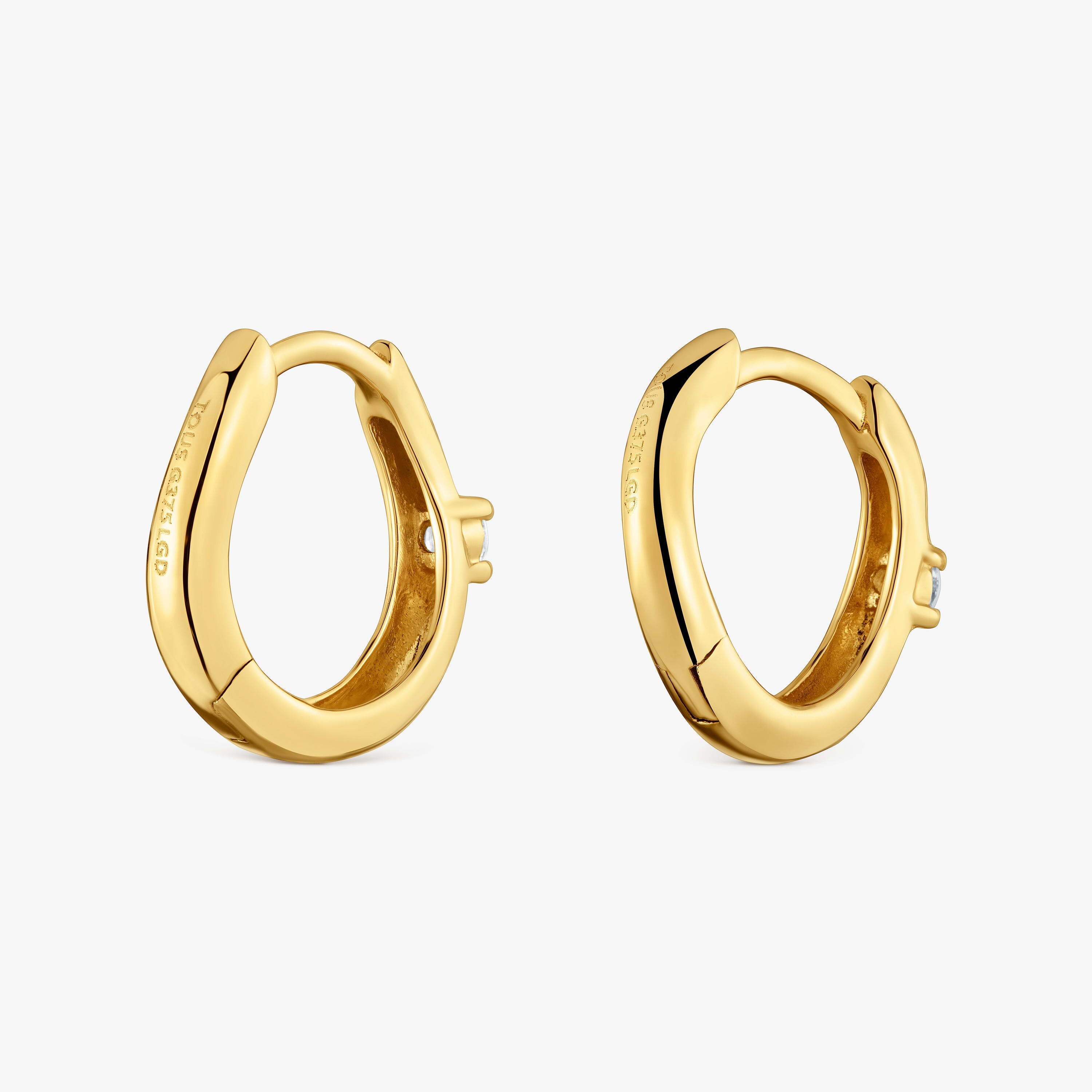 9kt gold and lab-grown diamond Hoop earring TOUS Irisé LGD