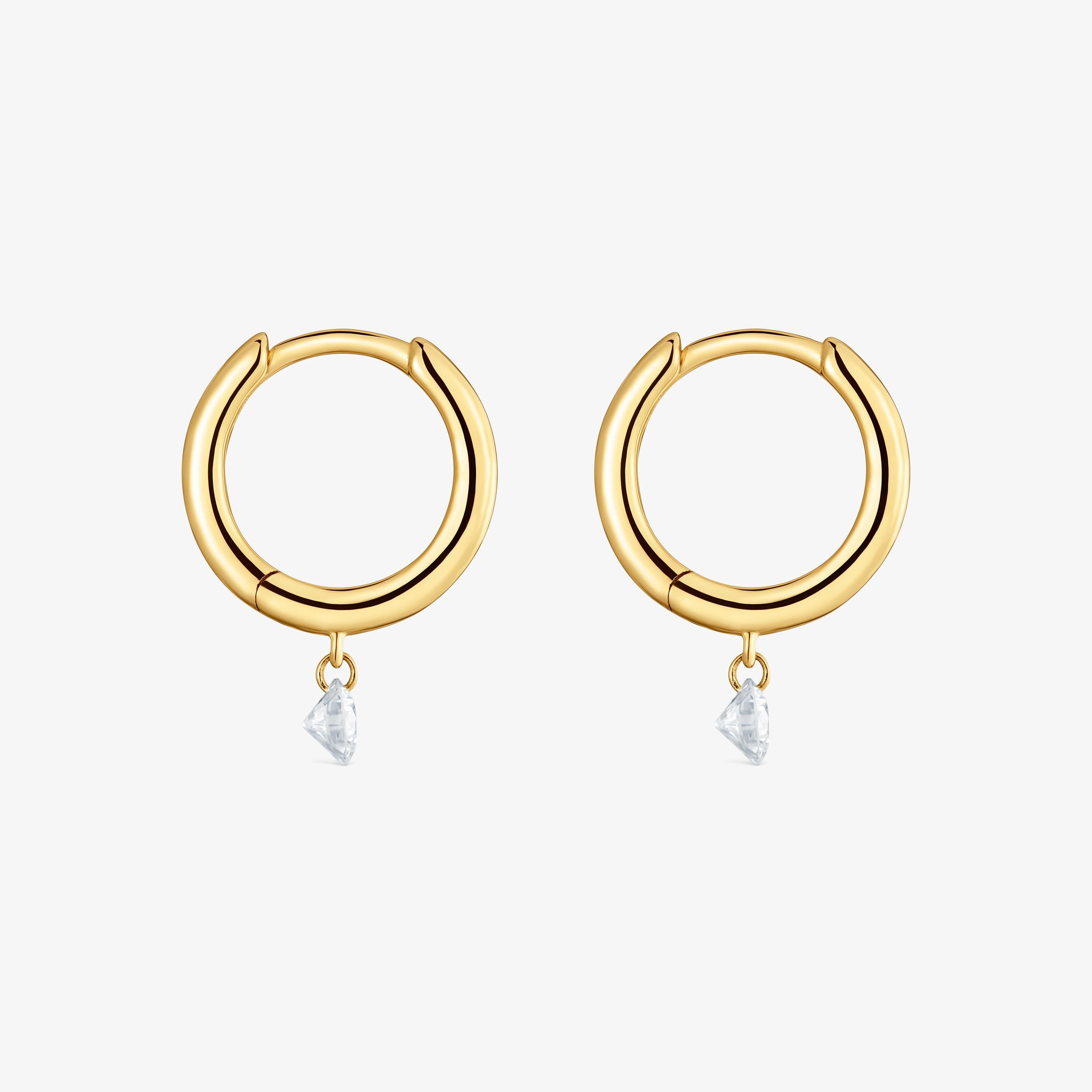 9kt gold and lab-grown diamond Hoop earrings TOUS Irisé LGD
