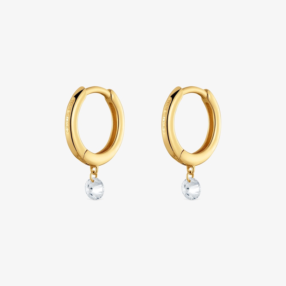Pendientes aro de oro 9 kt y diamante creado en laboratorio TOUS Iris&eacute; LGD