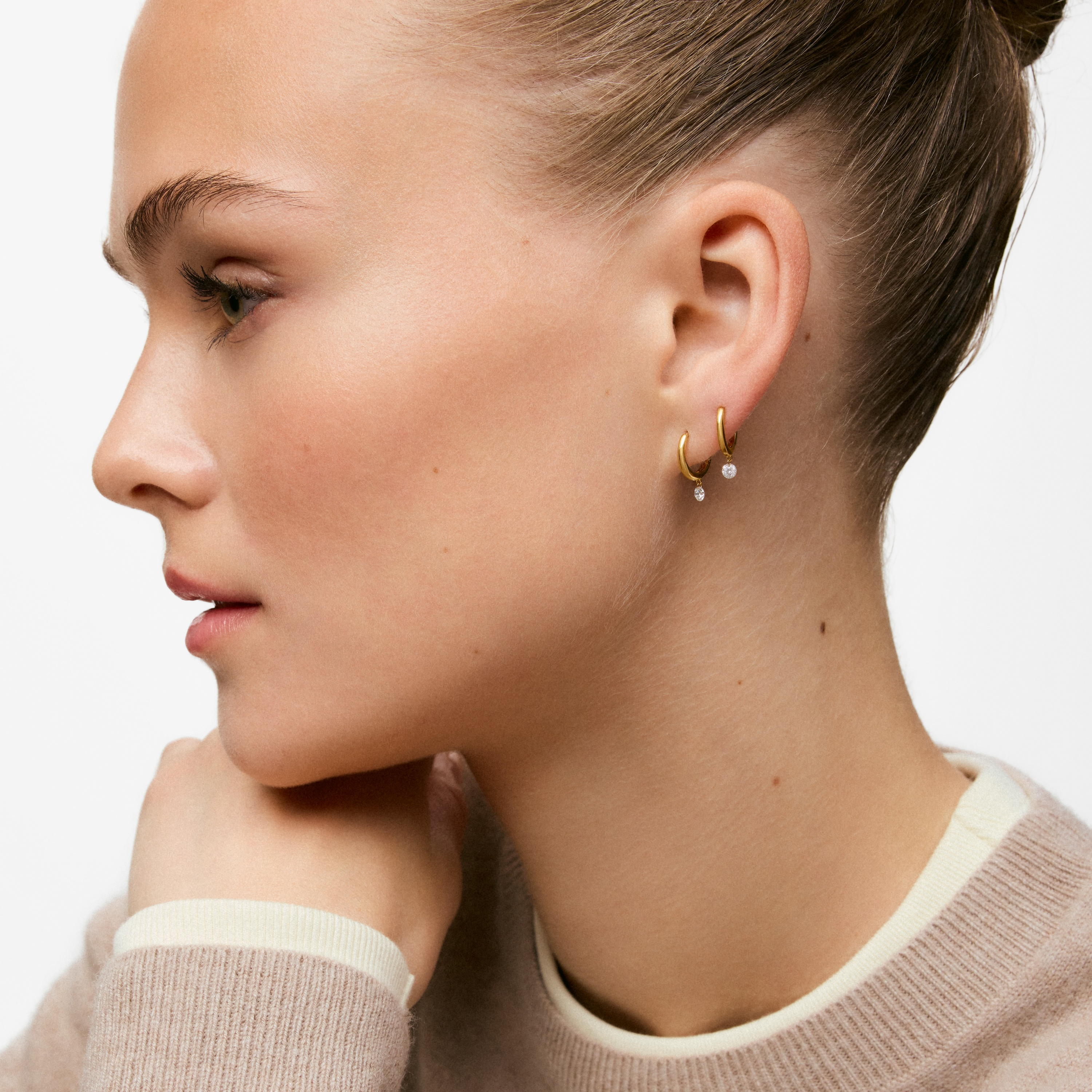 9kt gold and lab-grown diamond Hoop earrings TOUS Irisé LGD