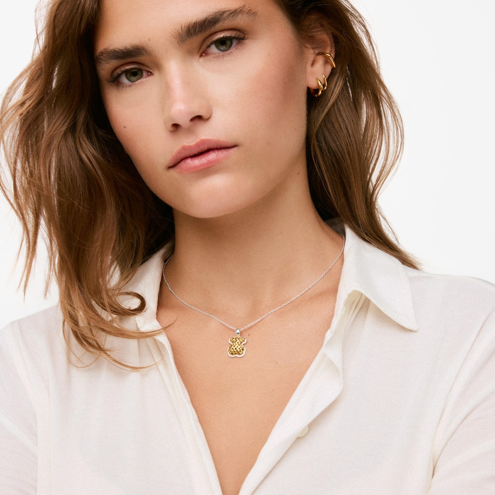 Two-tone bear Necklace TOUS Pava