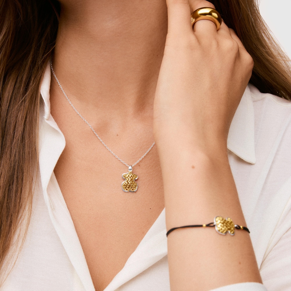 Two-tone bear Necklace TOUS Pava
