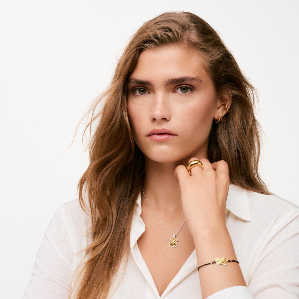 Two-tone bear Necklace TOUS Pava
