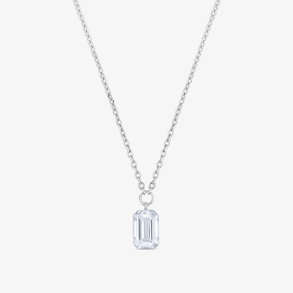 Collar de oro blanco 9 kt y diamante creado en laboratorio TOUS Iris&eacute; LGD