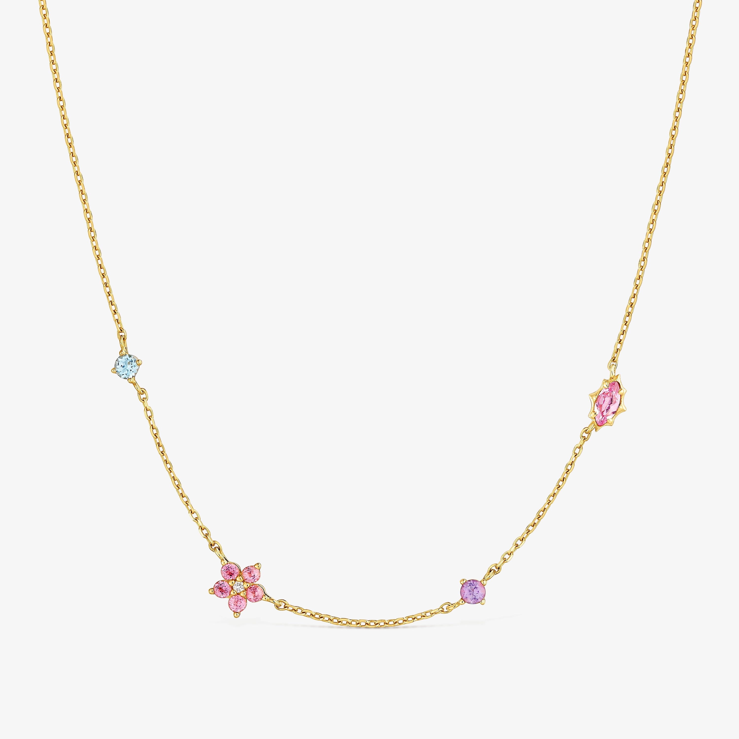 9kt gold, gemstones and lab-grown diamond Necklace TOUS Irisé LGD