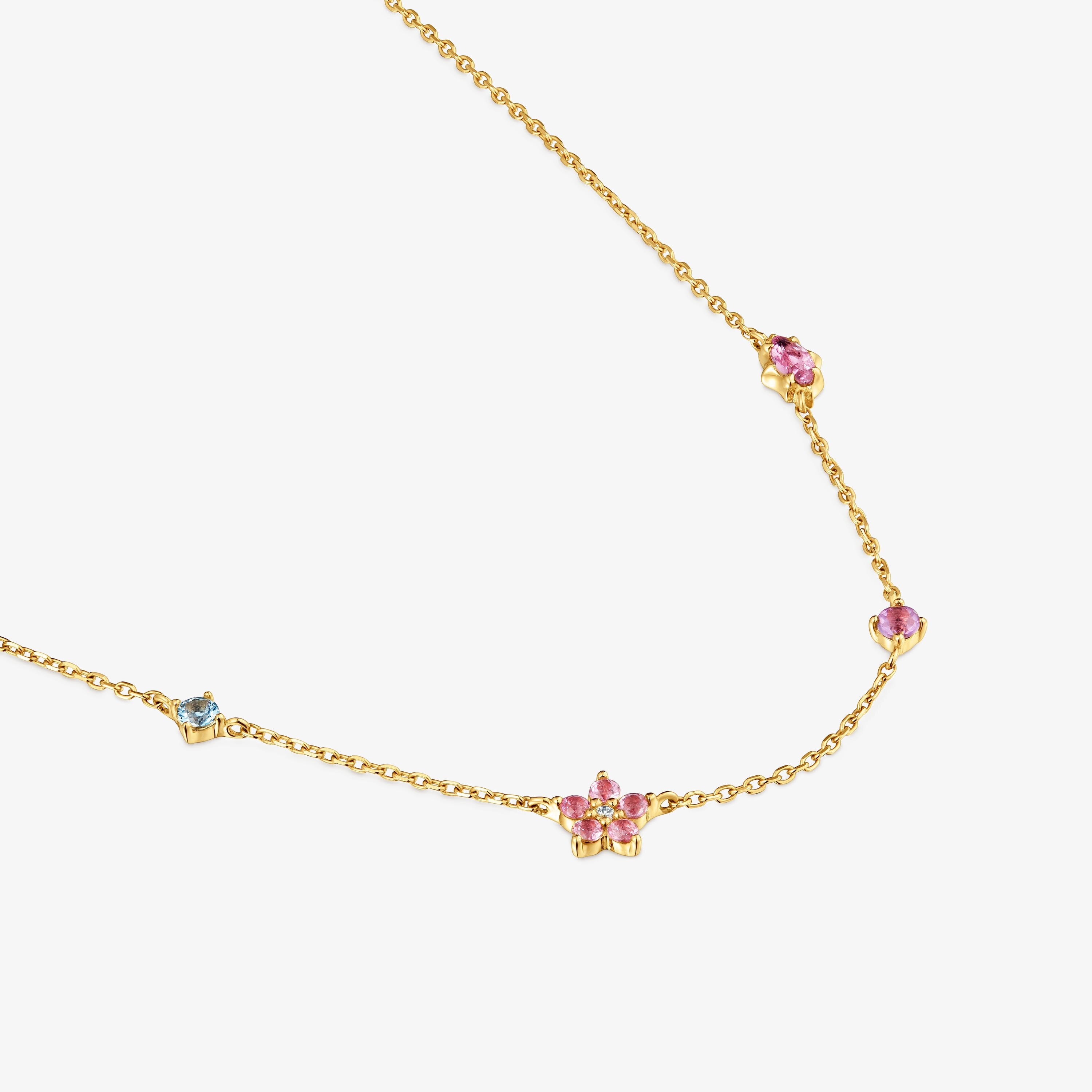 9kt gold, gemstones and lab-grown diamond Necklace TOUS Irisé LGD