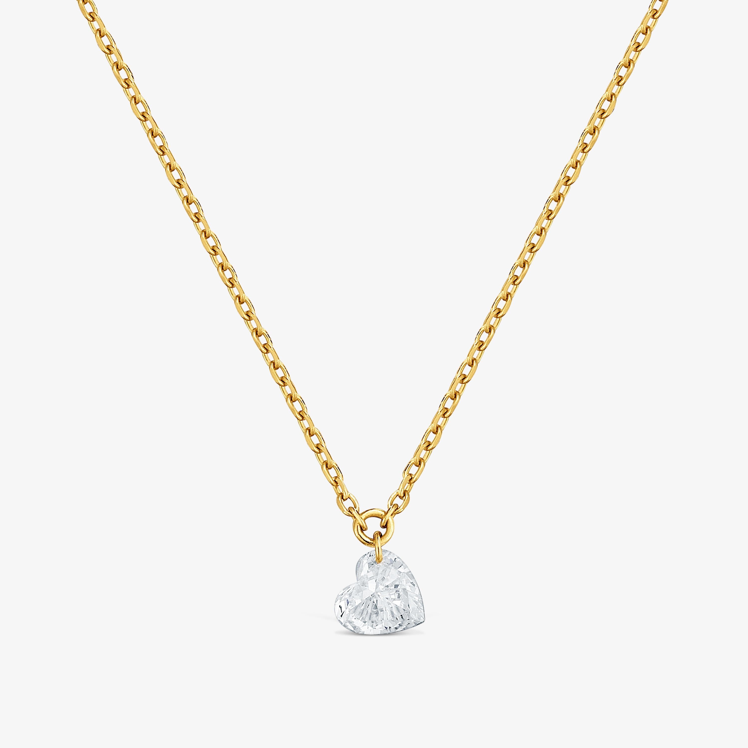 9kt gold and lab-grown diamond heart Necklace TOUS Irisé LGD