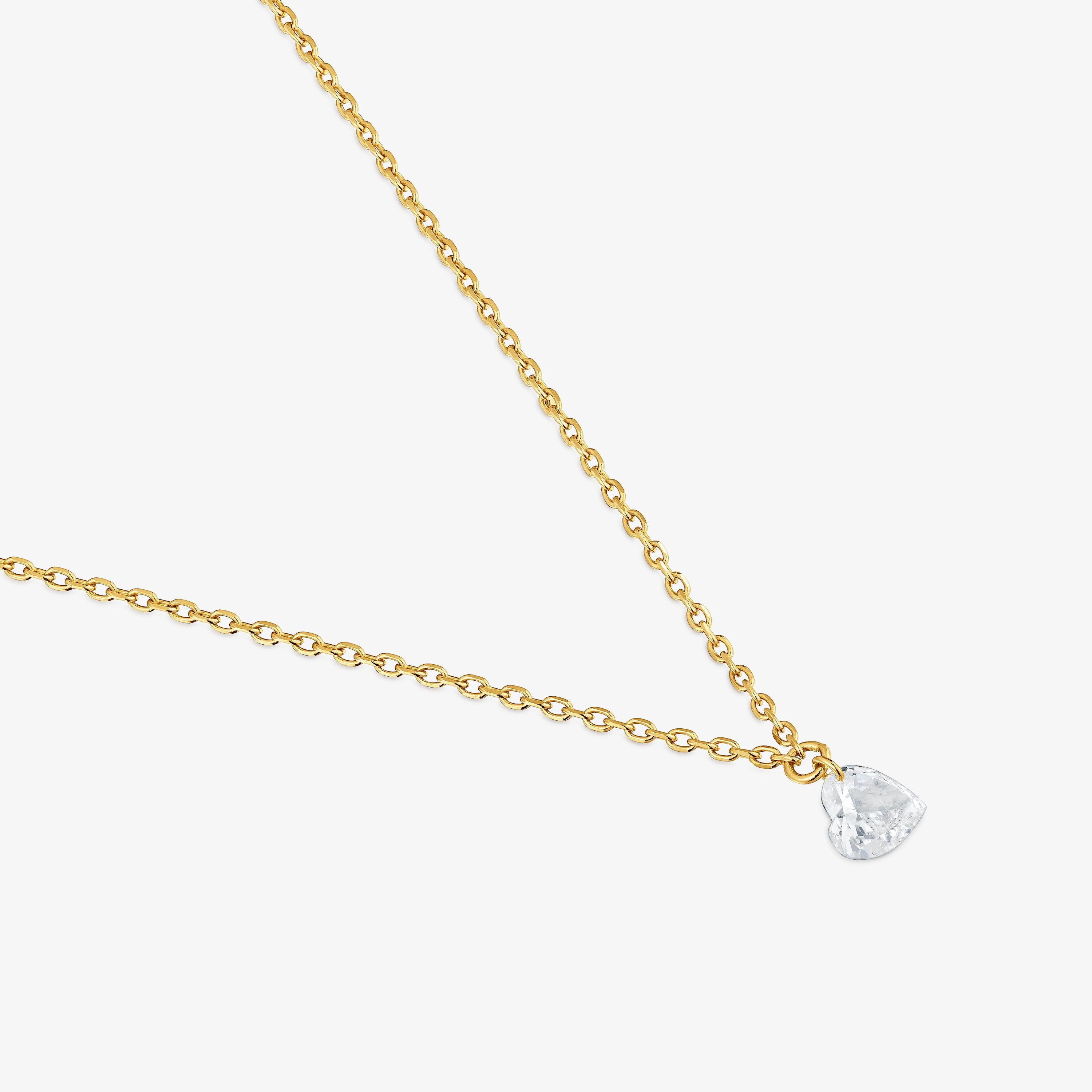 9kt gold and lab-grown diamond heart Necklace TOUS Irisé LGD