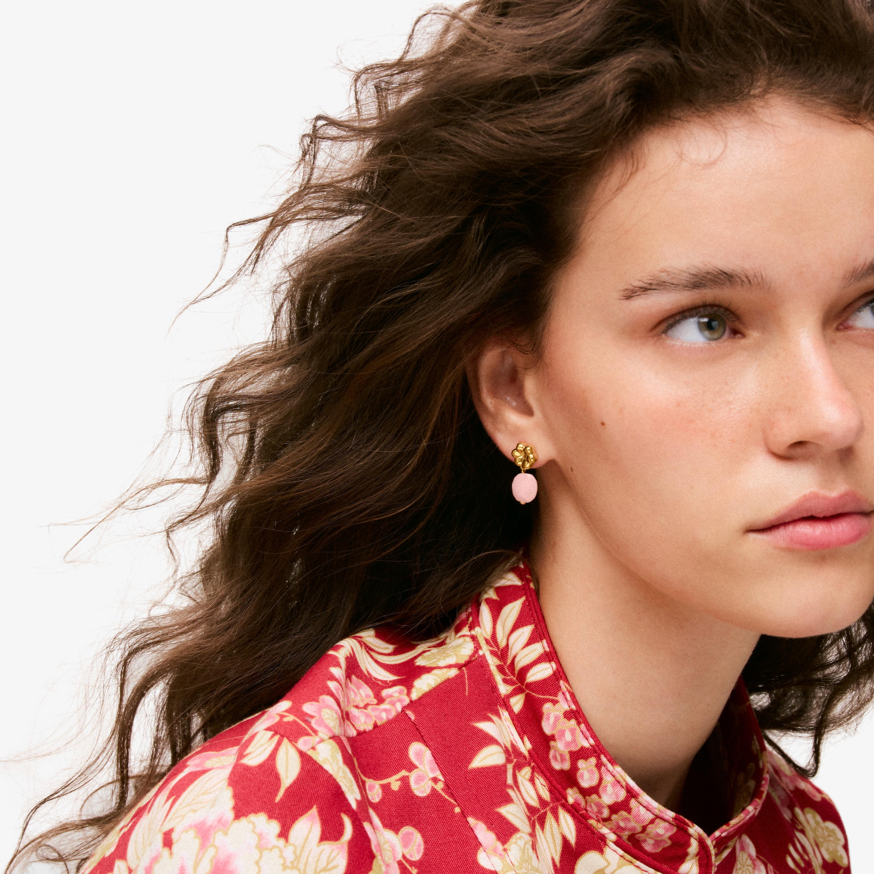 Earrings with 18kt gold vermeil and opal TOUS Bold Motif