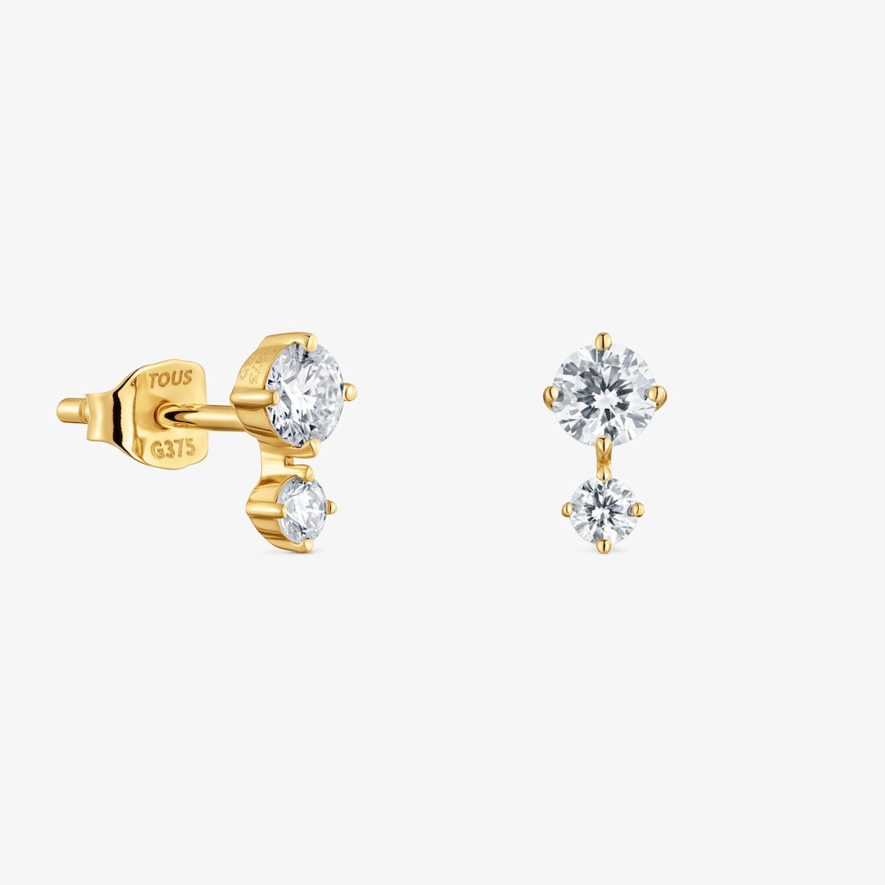 Pendientes de oro 9 kt y diamantes creados en laboratorio TOUS Iris&eacute; LGD