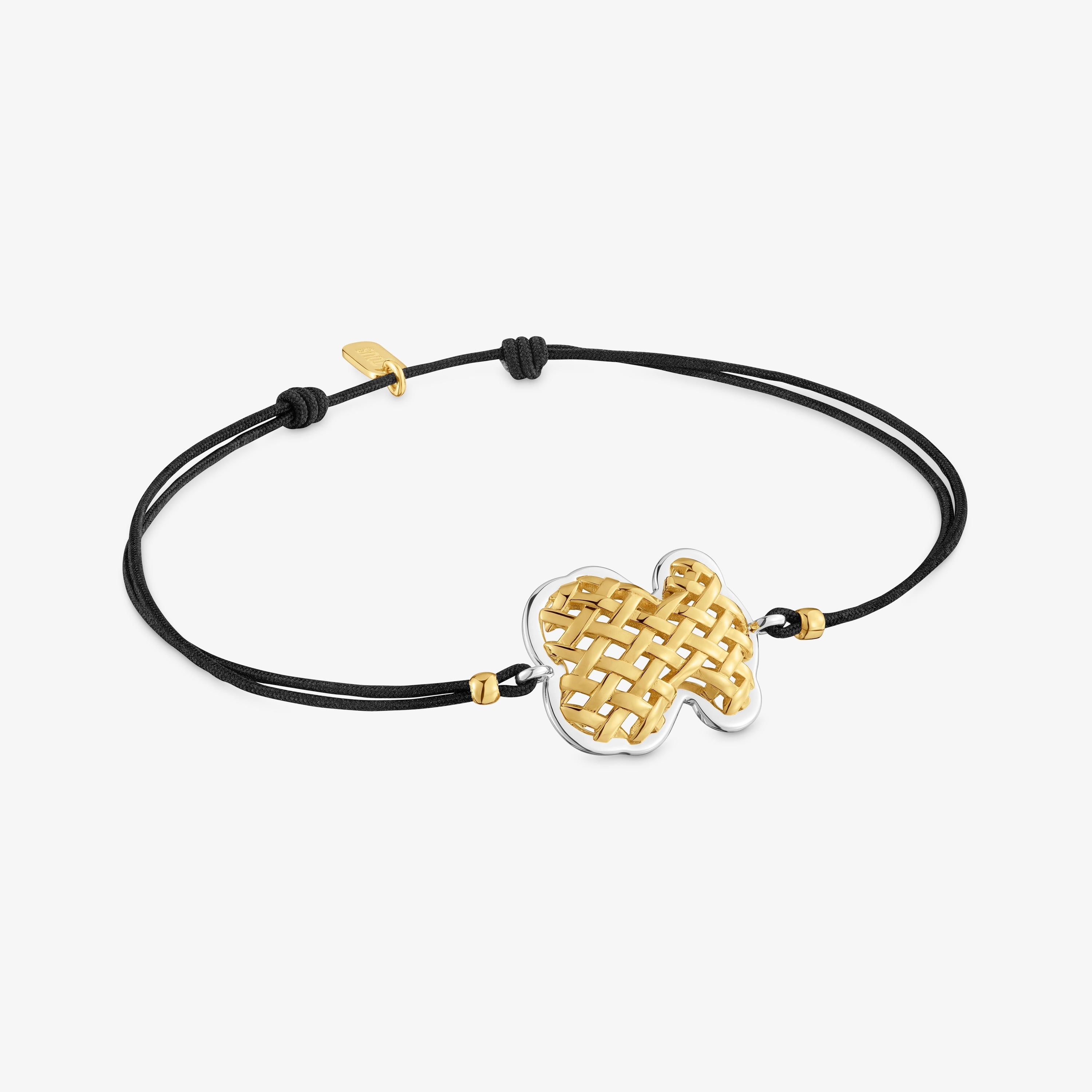 Two-tone bear Bracelet with nylon TOUS Pava