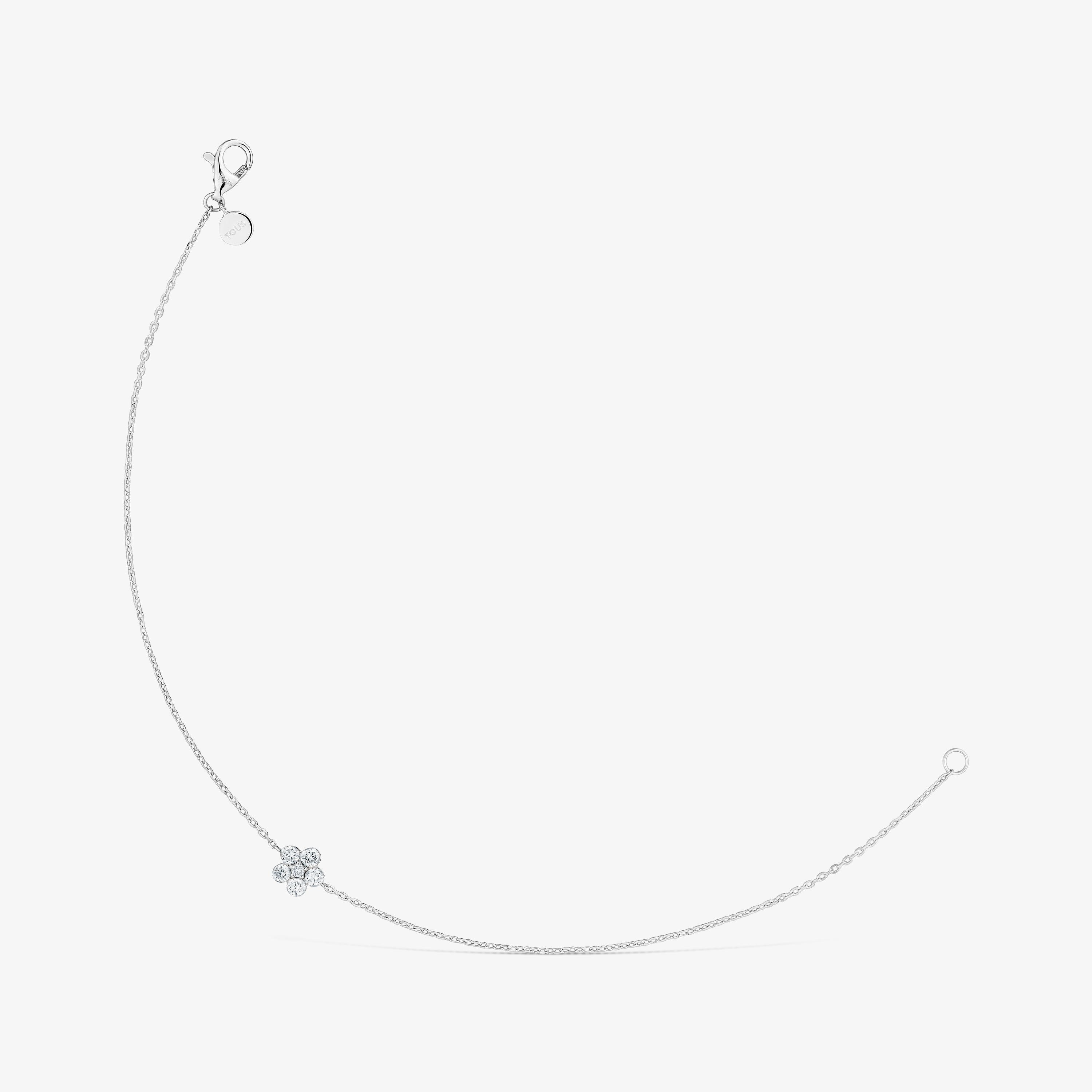 9kt white gold and lab-grown diamond flower Bracelet TOUS Irisé LGD