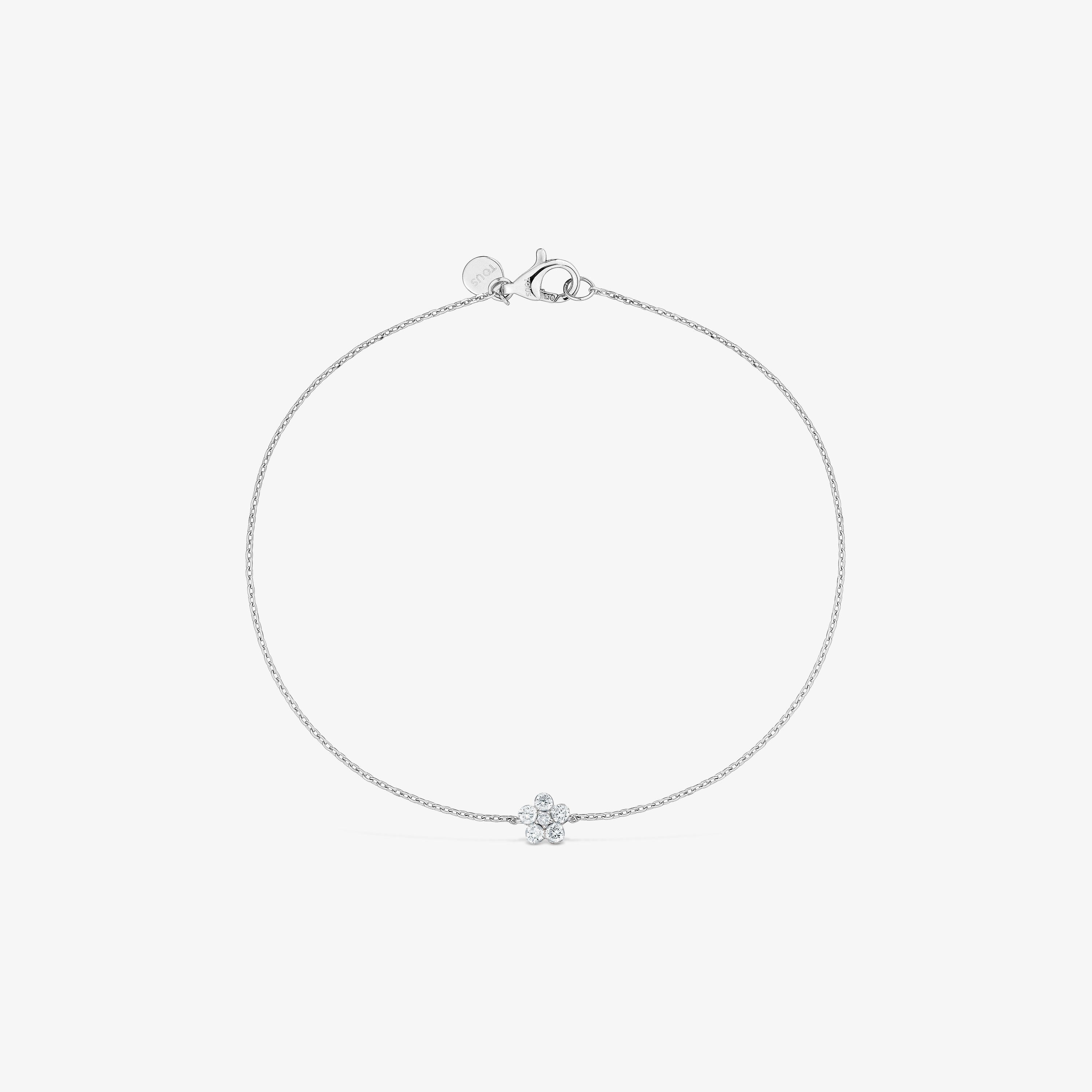9kt white gold and lab-grown diamond flower Bracelet TOUS Irisé LGD