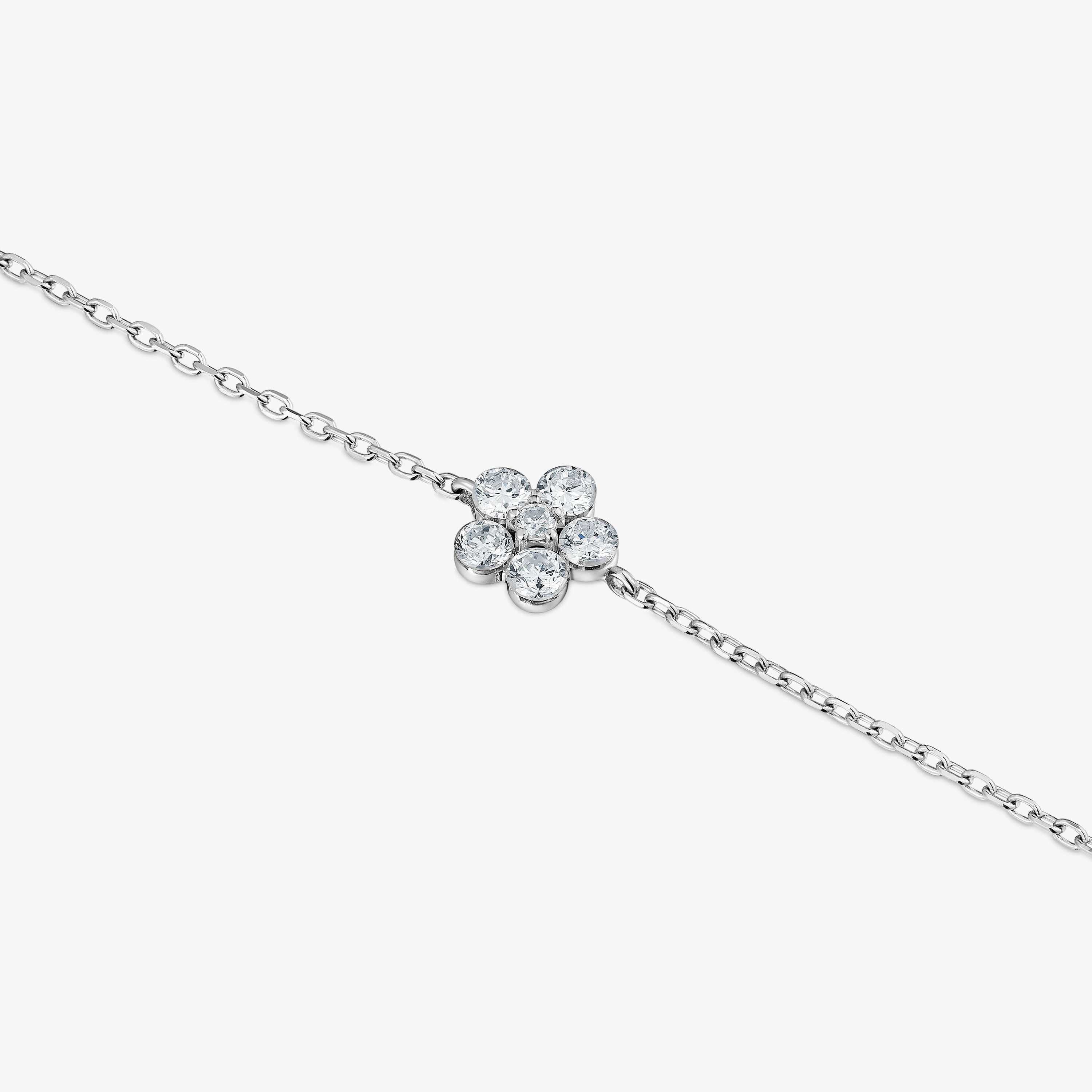 9kt white gold and lab-grown diamond flower Bracelet TOUS Irisé LGD
