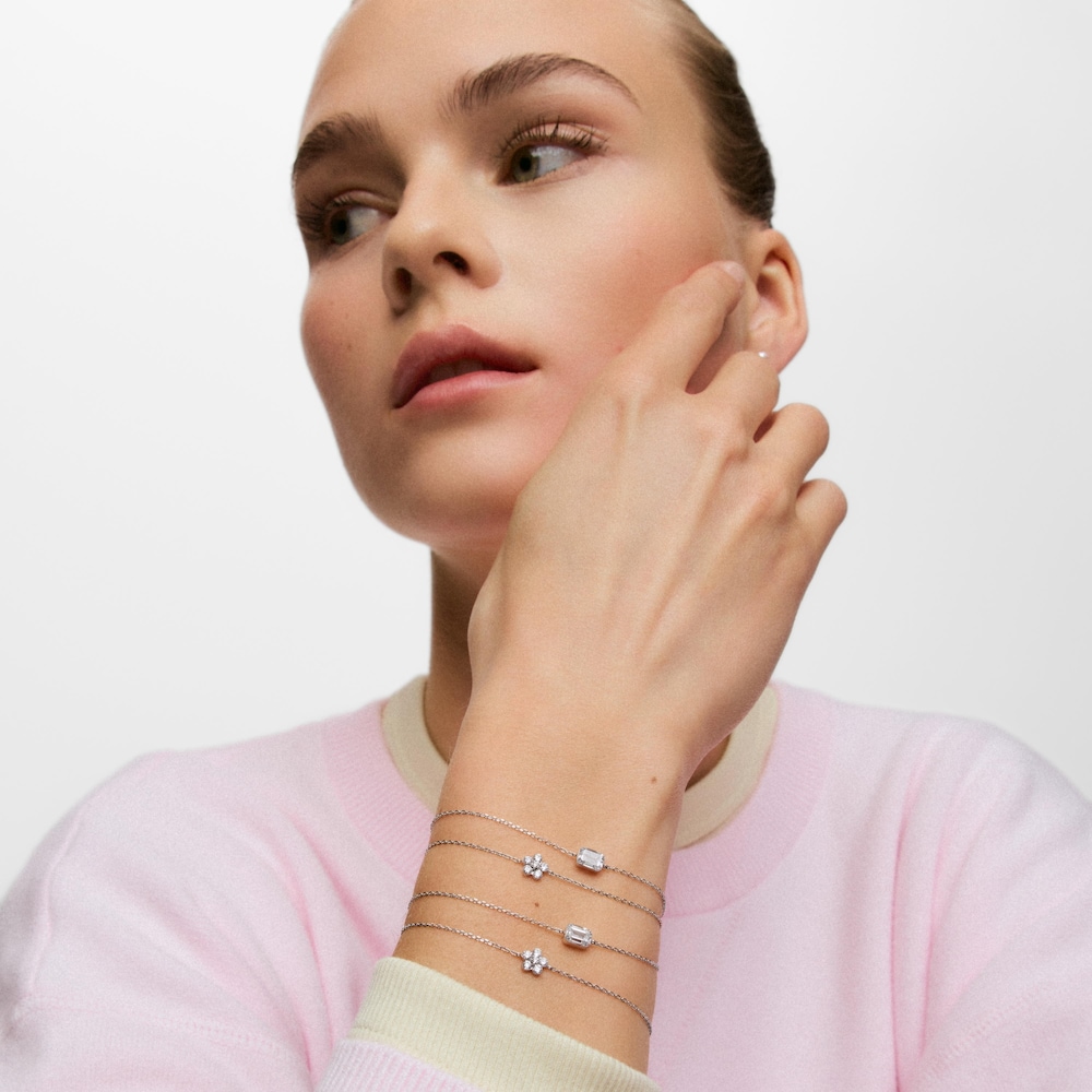 Pulsera de oro blanco 9 kt y diamante creado en laboratorio TOUS Iris&eacute; LGD