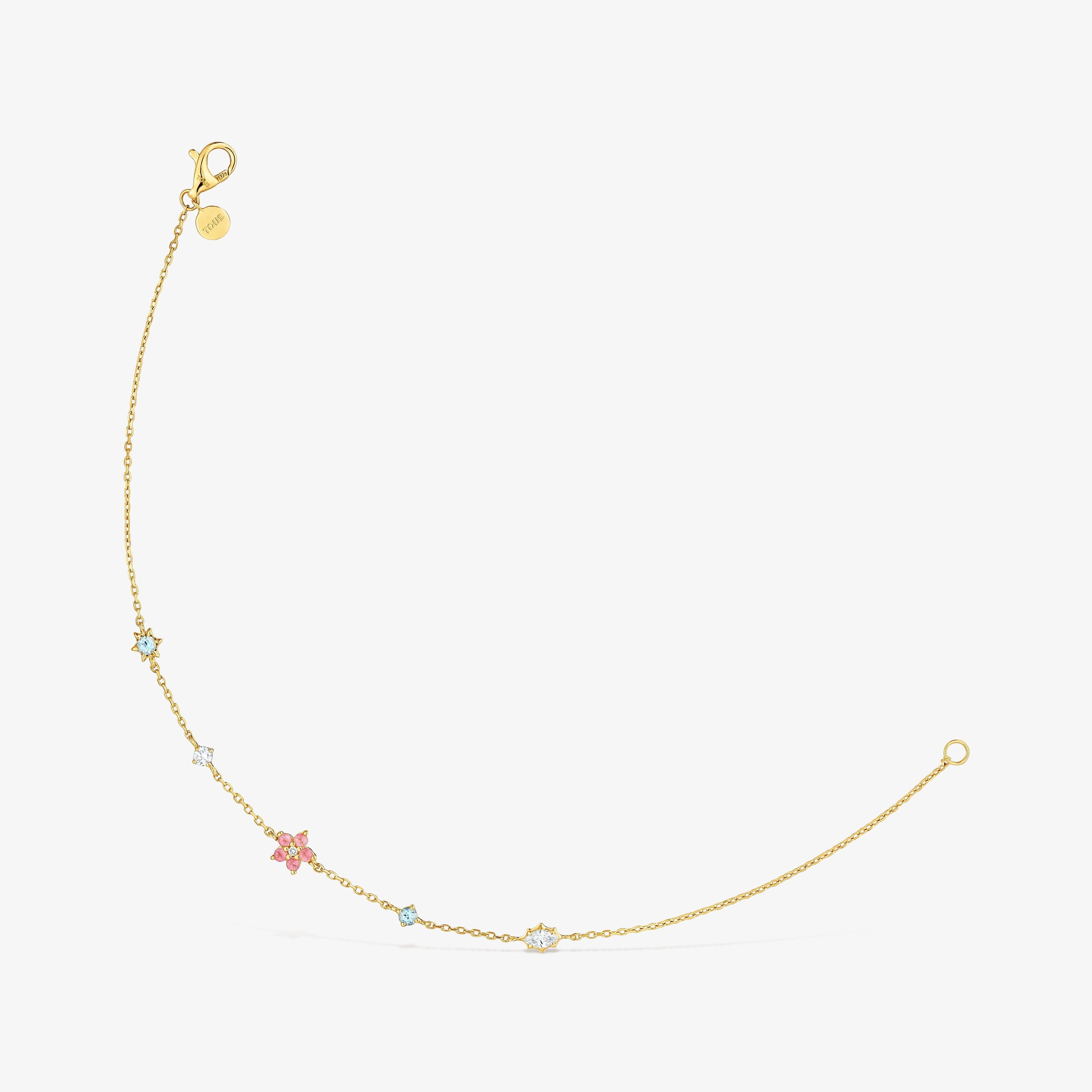 9kt gold, gemstones and lab-grown diamond Bracelet TOUS Irisé LGD