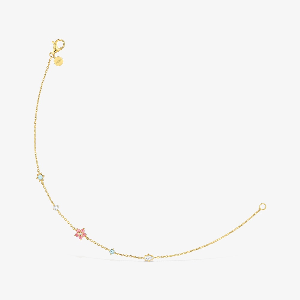Pulsera de oro 9 kt, gemas y diamantes creados en laboratorio TOUS Iris&eacute; LGD