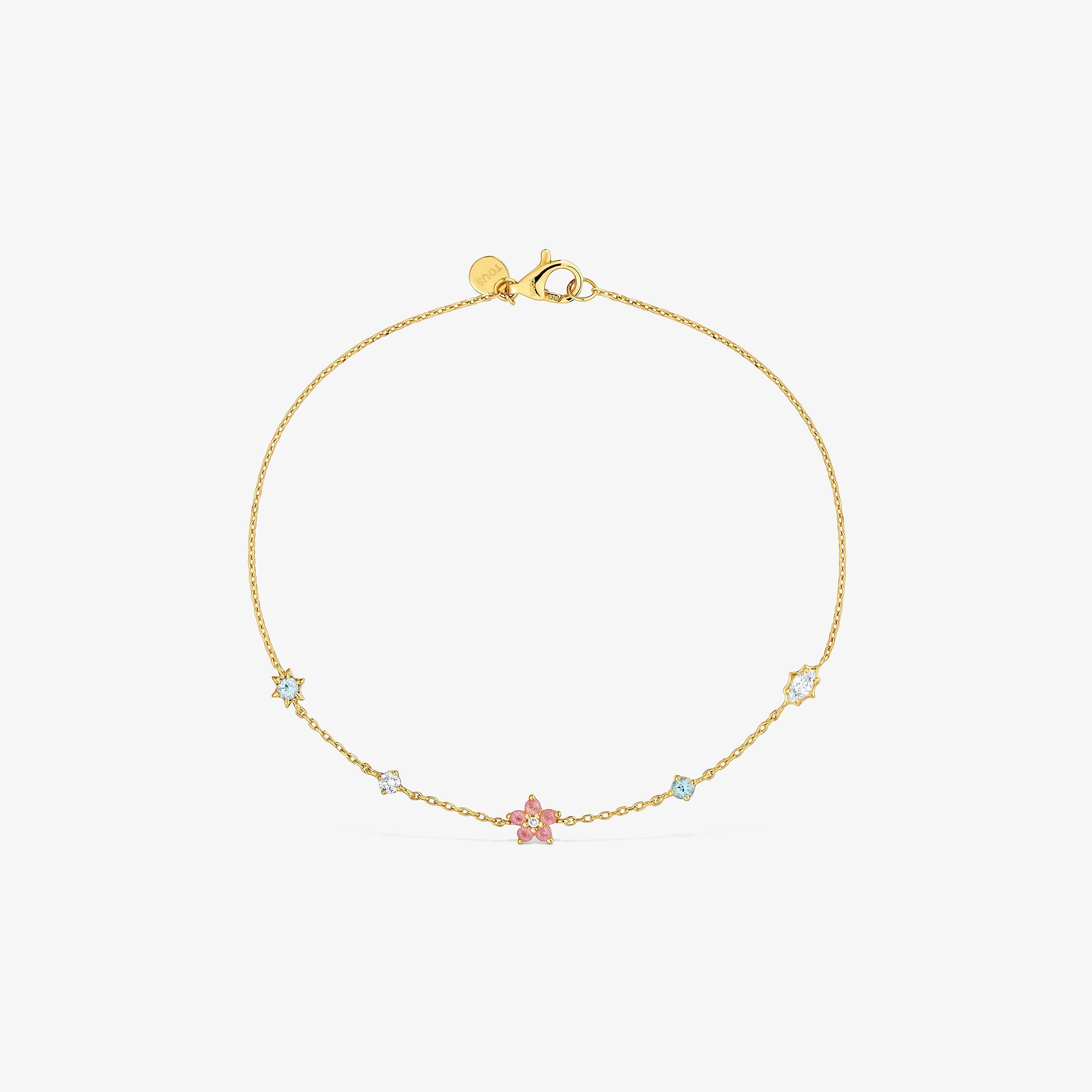 9kt gold, gemstones and lab-grown diamond Bracelet TOUS Irisé LGD