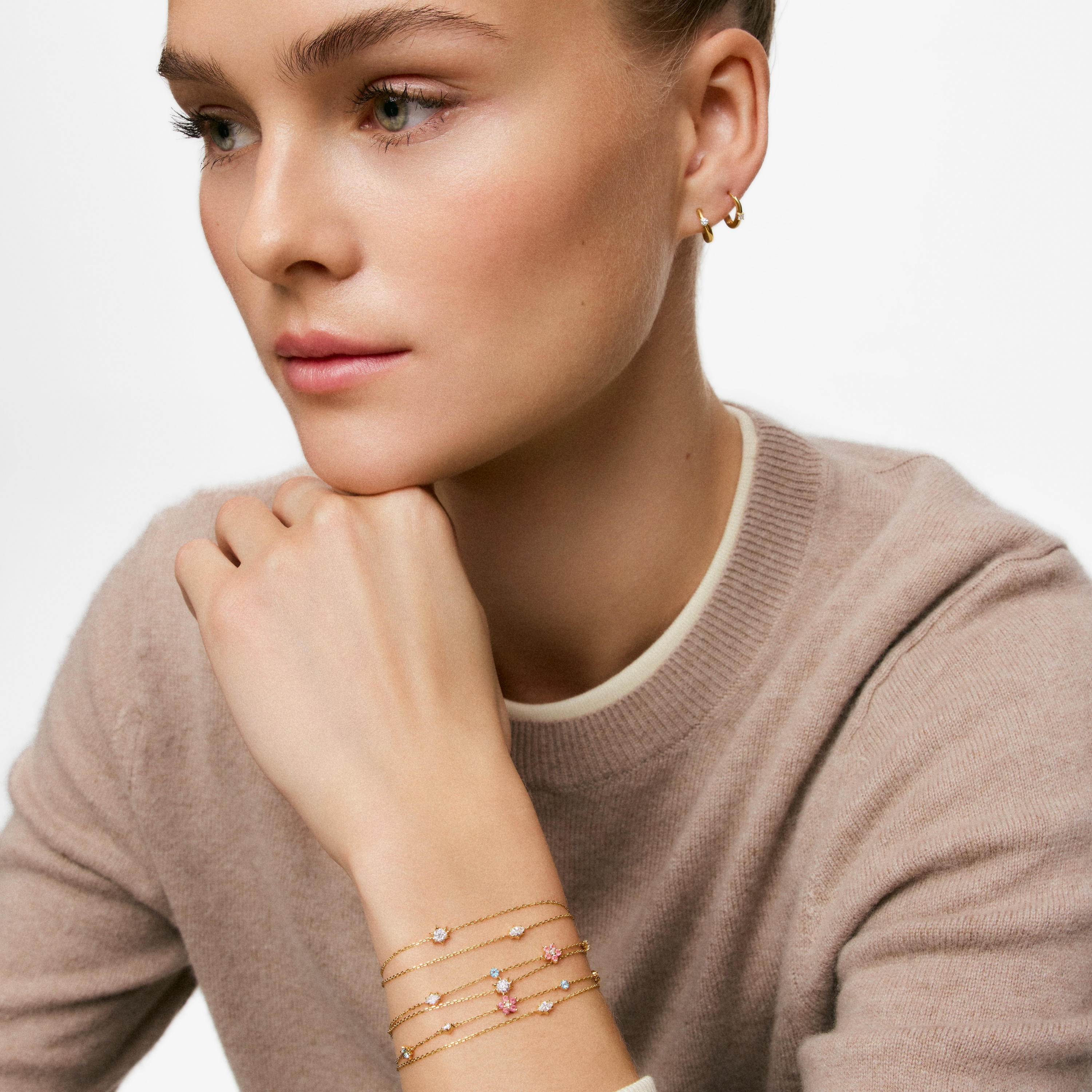 9kt gold, gemstones and lab-grown diamond Bracelet TOUS Irisé LGD