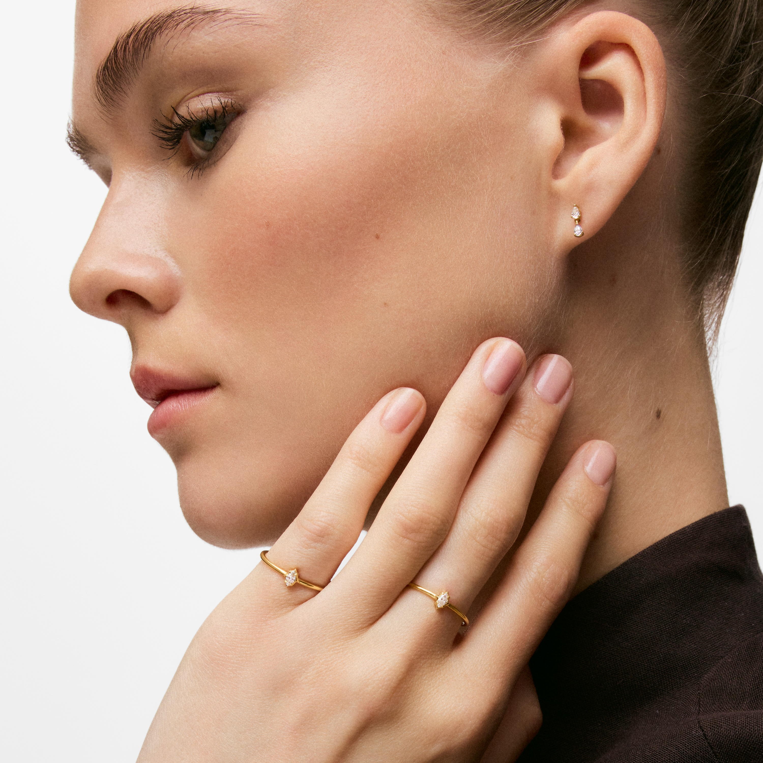 9kt gold and lab-grown diamond Solitaire TOUS Irisé LGD
