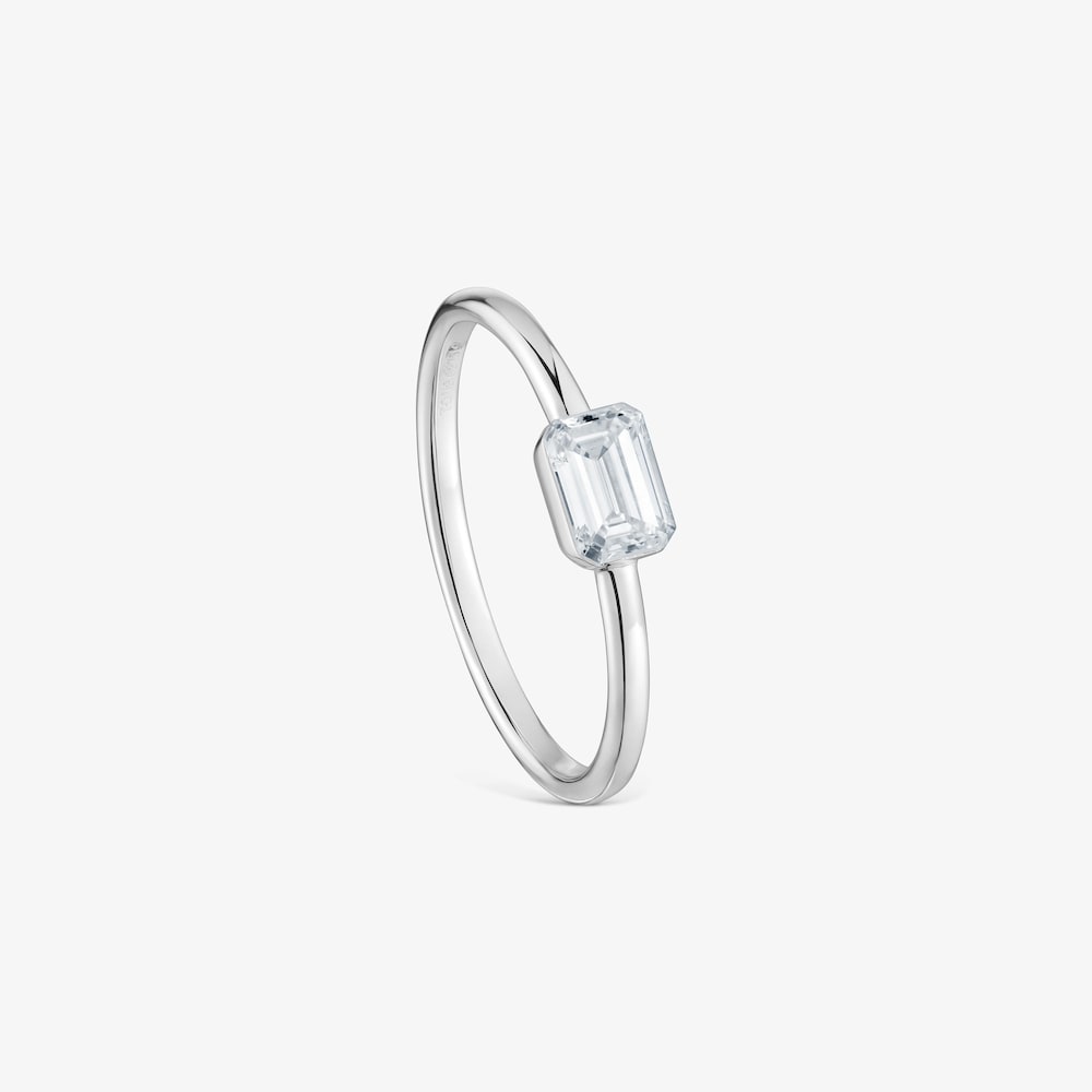 Anillo de oro blanco 9 kt y diamante creado en laboratorio TOUS Iris&eacute; LGD