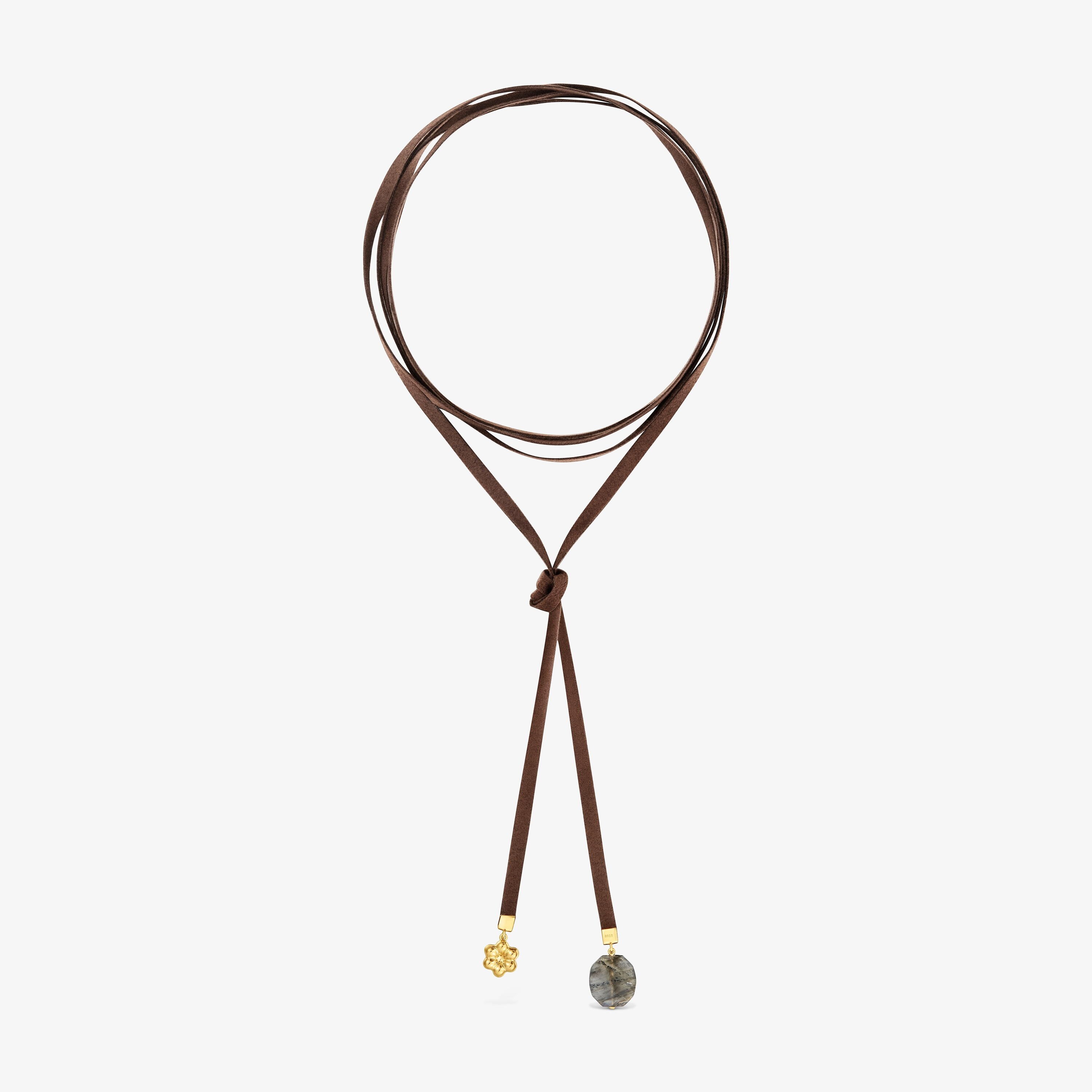 Necklace with 18kt gold vermeil and labradorite TOUS Bold Motif