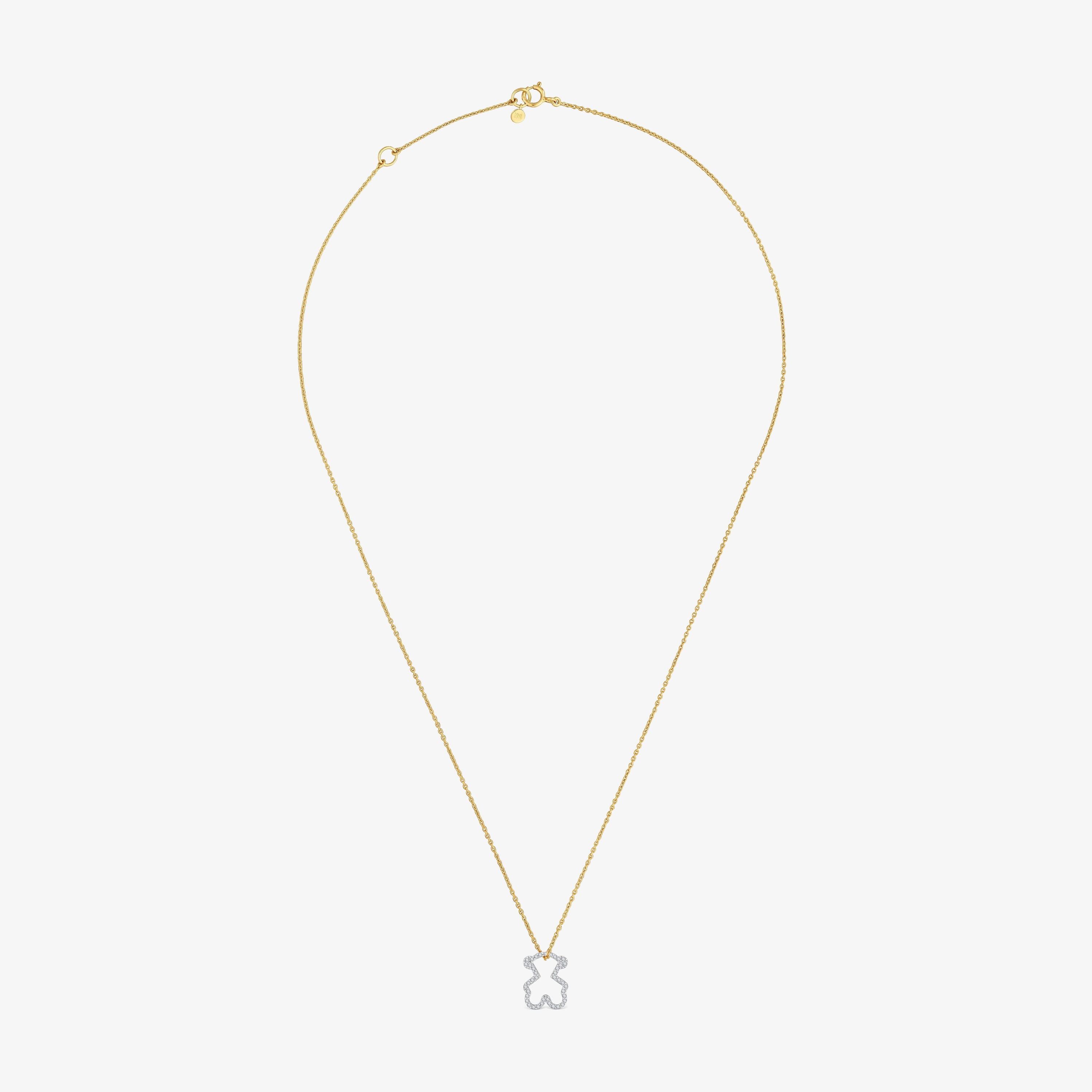 Diamond and 9kt gold bear Necklace TOUS Kaos