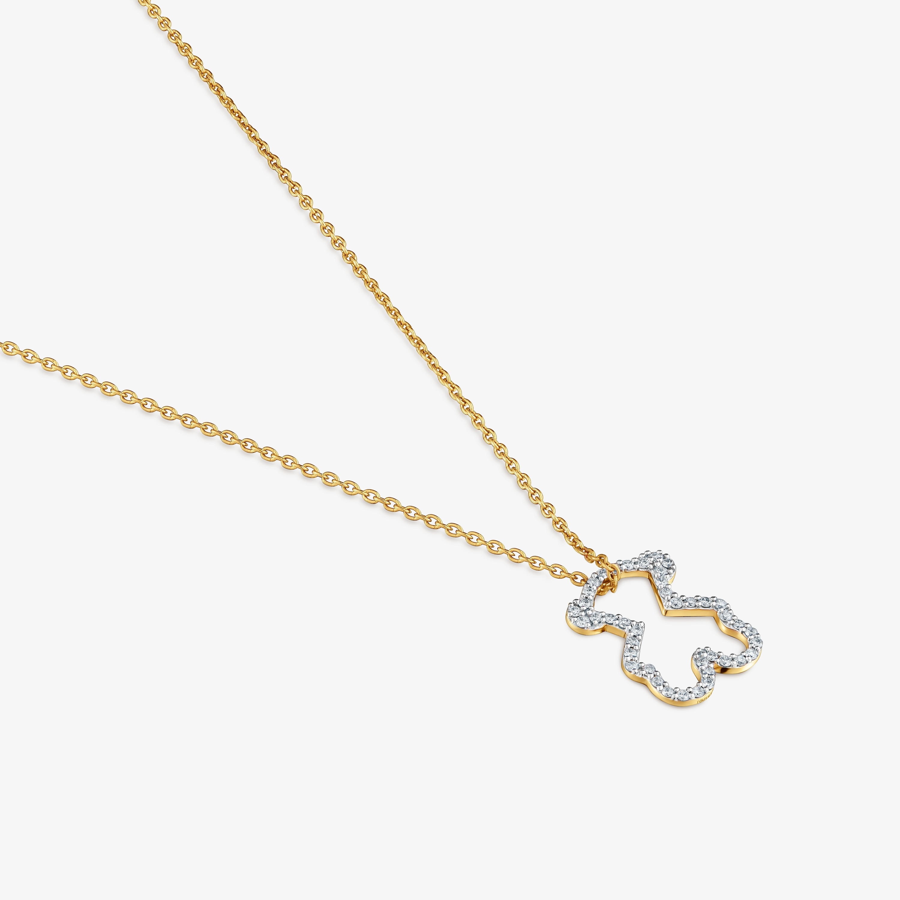 Diamond and 9kt gold bear Necklace TOUS Kaos