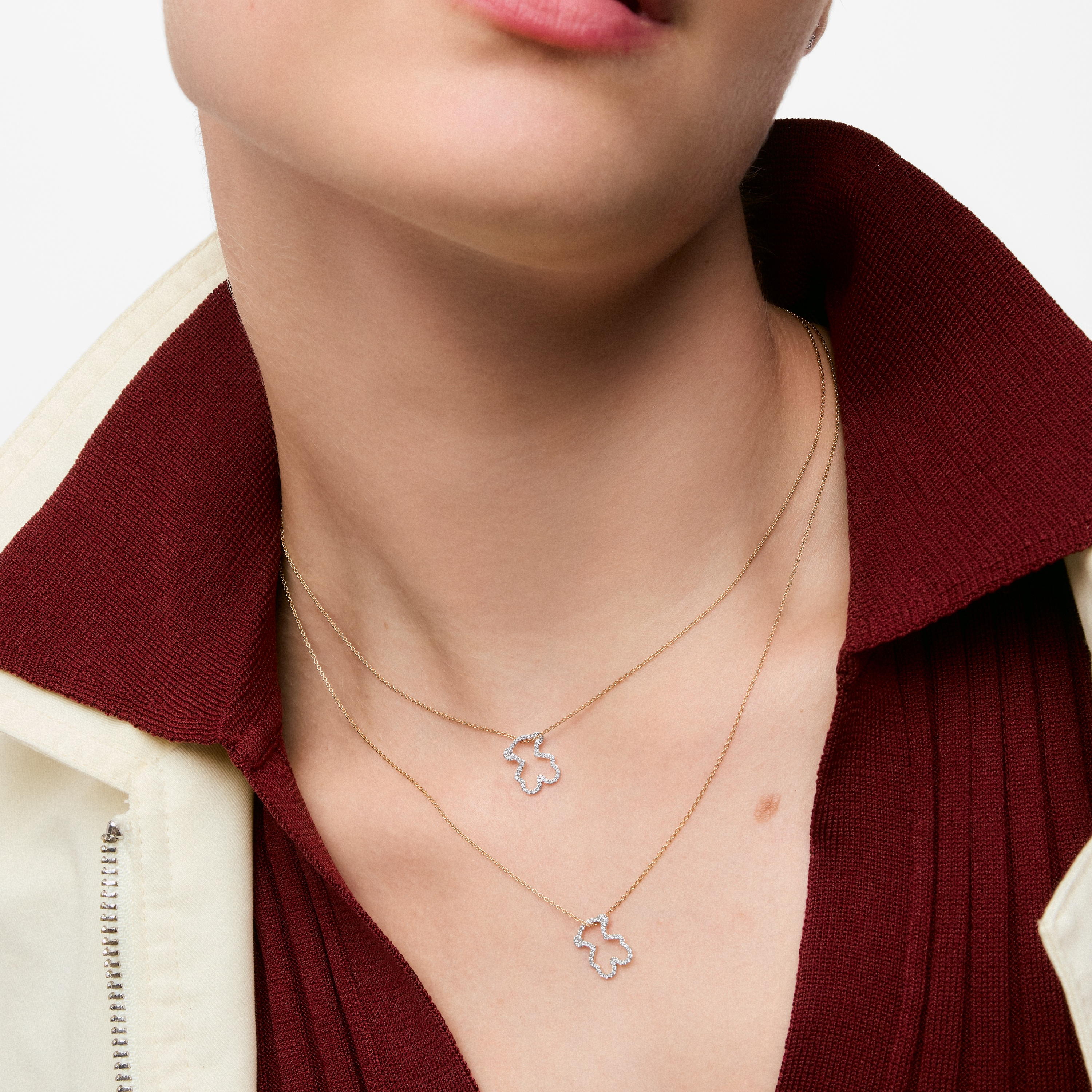 Diamond and 9kt gold bear Necklace TOUS Kaos | TOUS