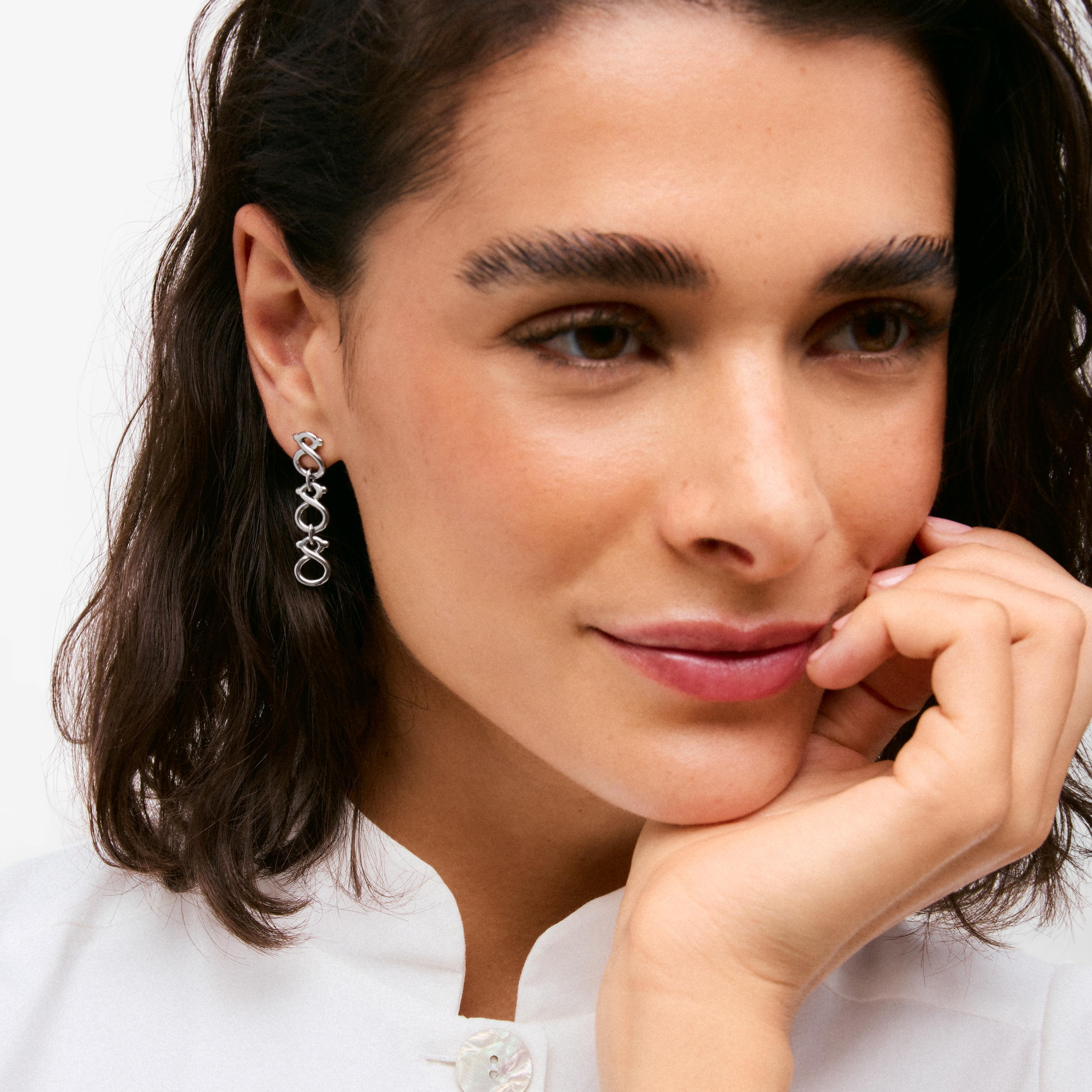 Steel Earrings TOUS Infinity