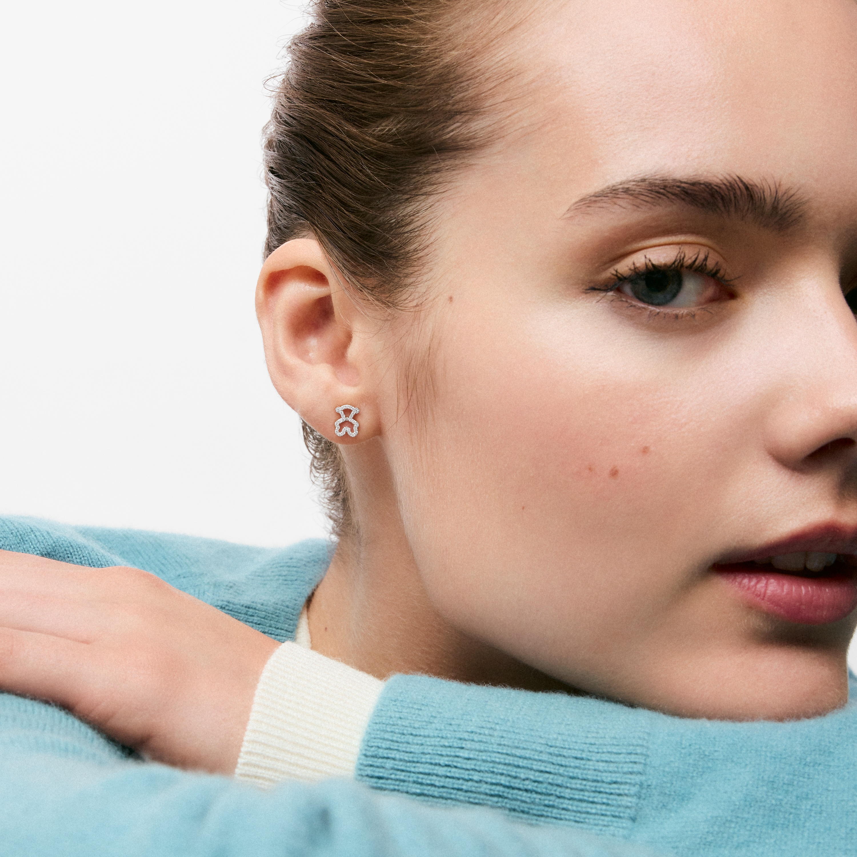 Diamond and 9kt gold bear Earrings TOUS Kaos