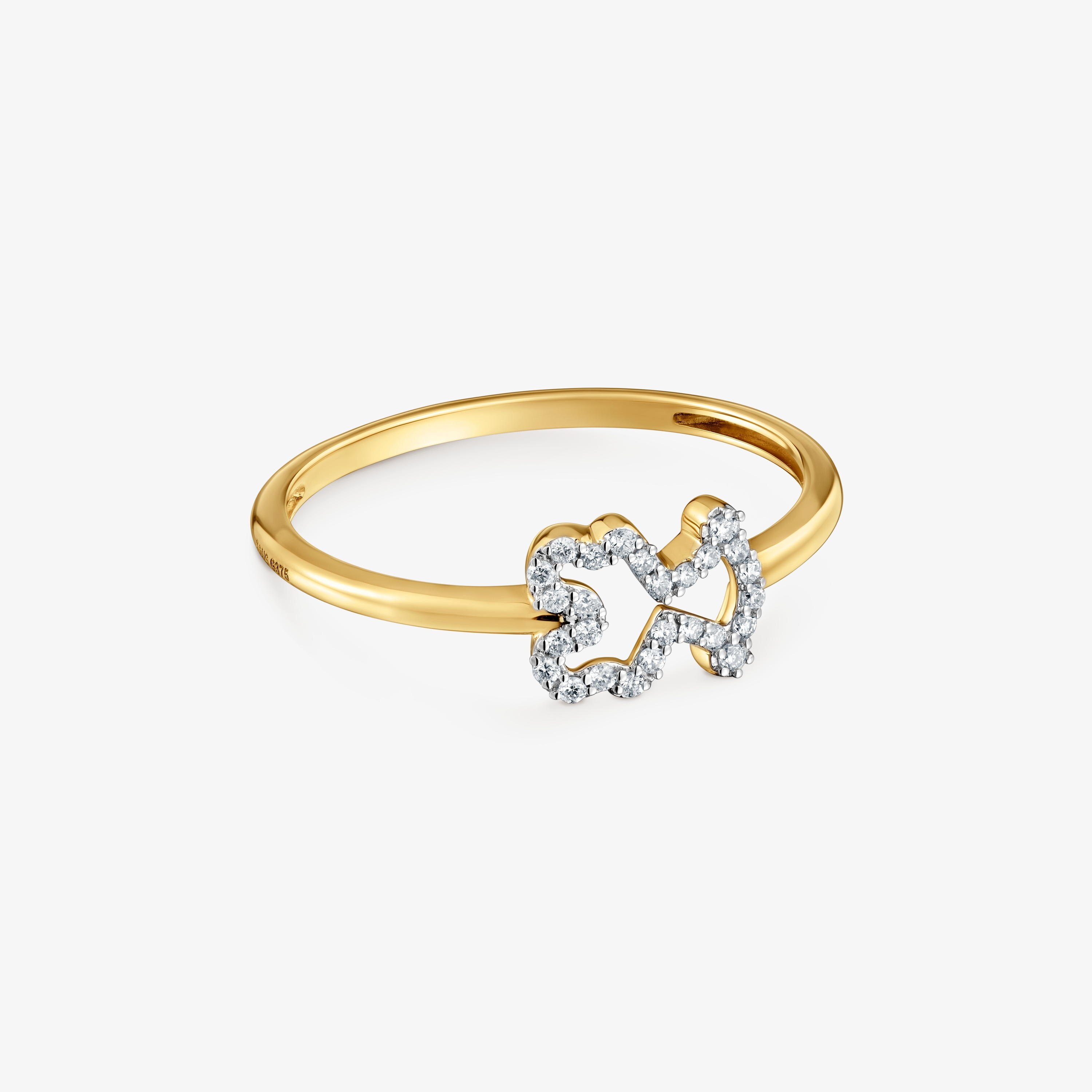 Diamond and 9kt gold bear Ring TOUS Kaos