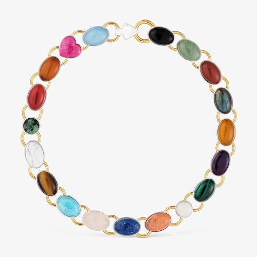 Two-tone Necklace with gemstones TOUS Gem Power