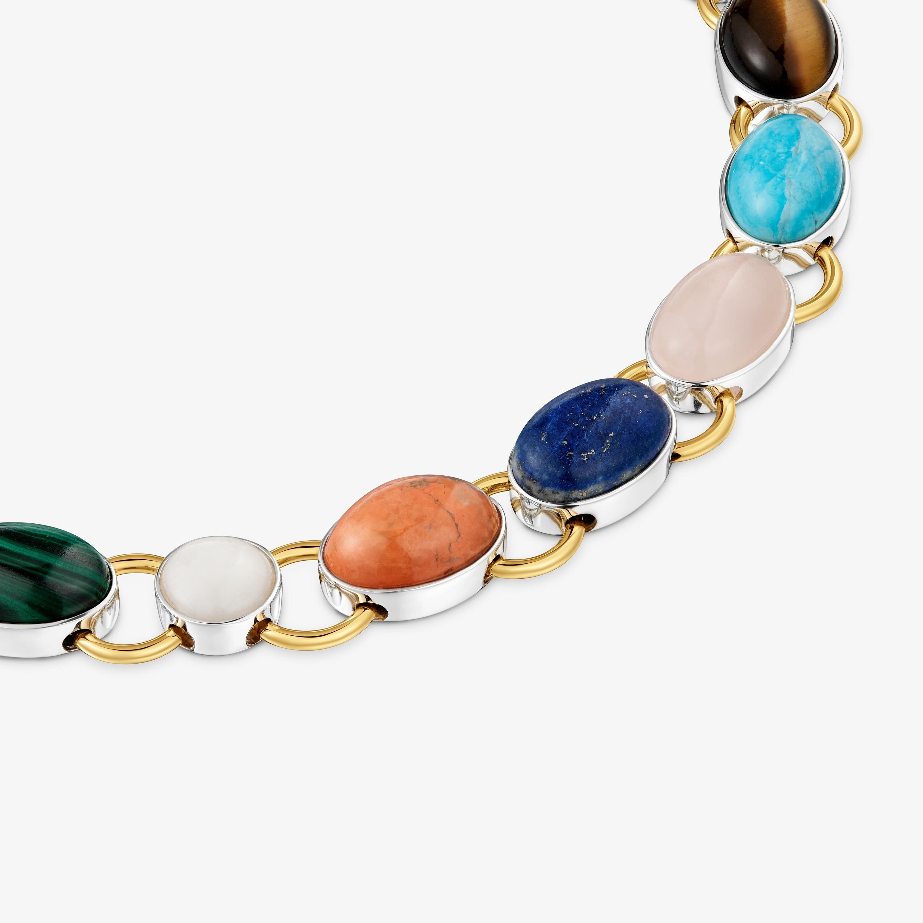 Two-tone Necklace with gemstones TOUS Gem Power