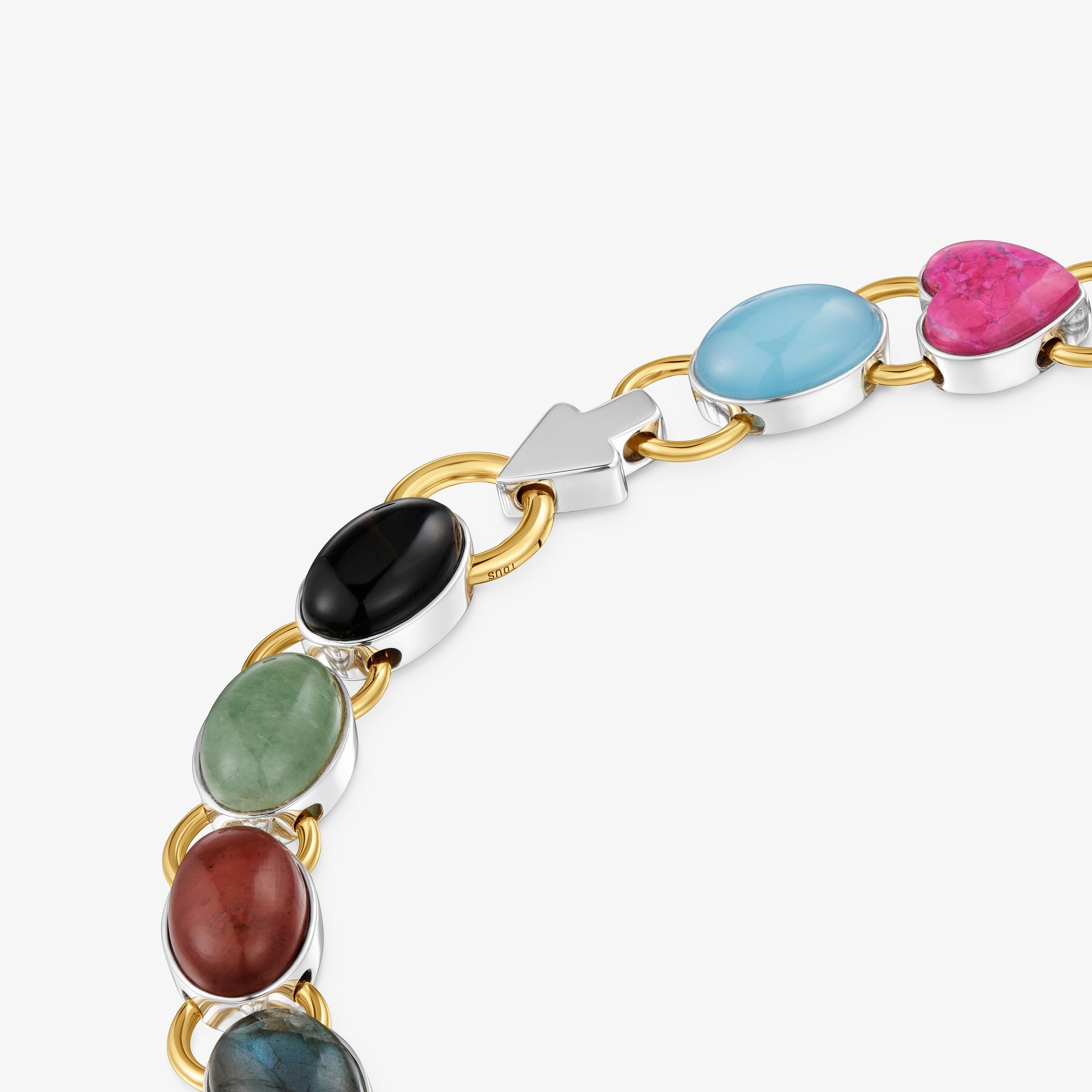 Two-tone Necklace with gemstones TOUS Gem Power