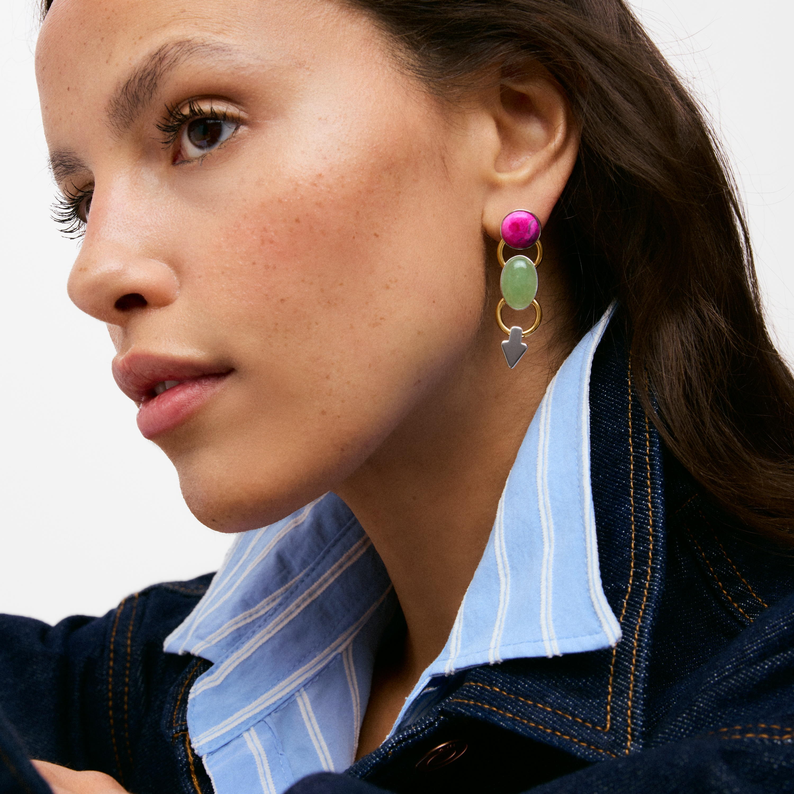 Two-tone Earrings with aventurine TOUS Gem Power