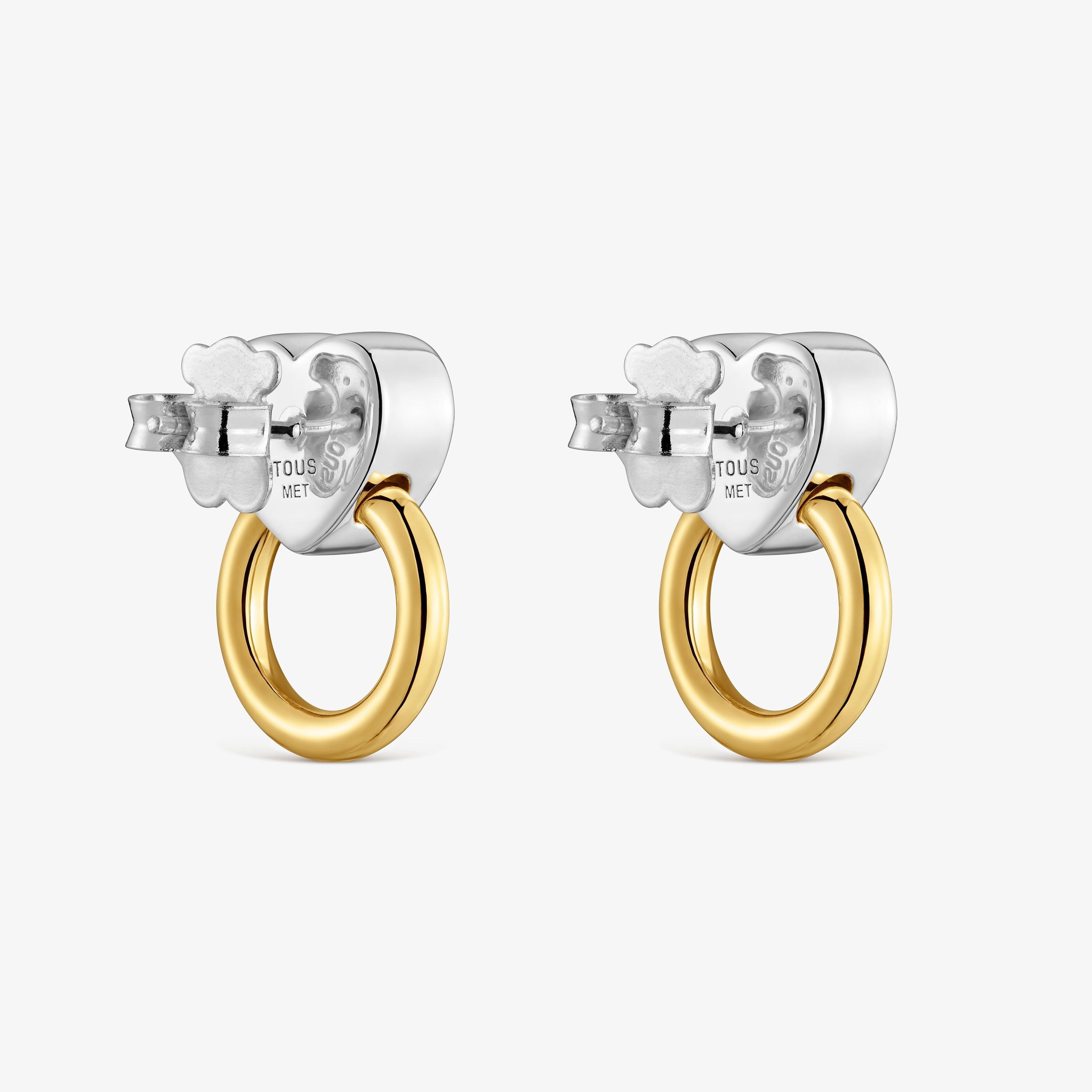Two-tone Hoop earrings with amethyst TOUS Gem Power