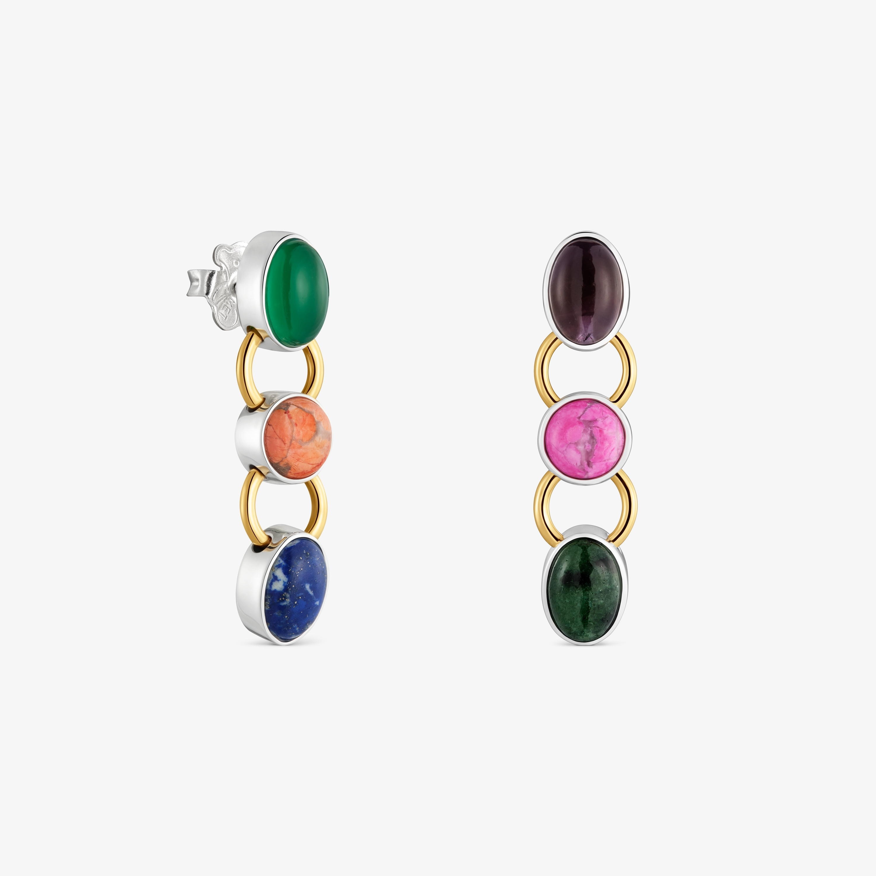 two-tone Earrings with gemstones TOUS Gem Power