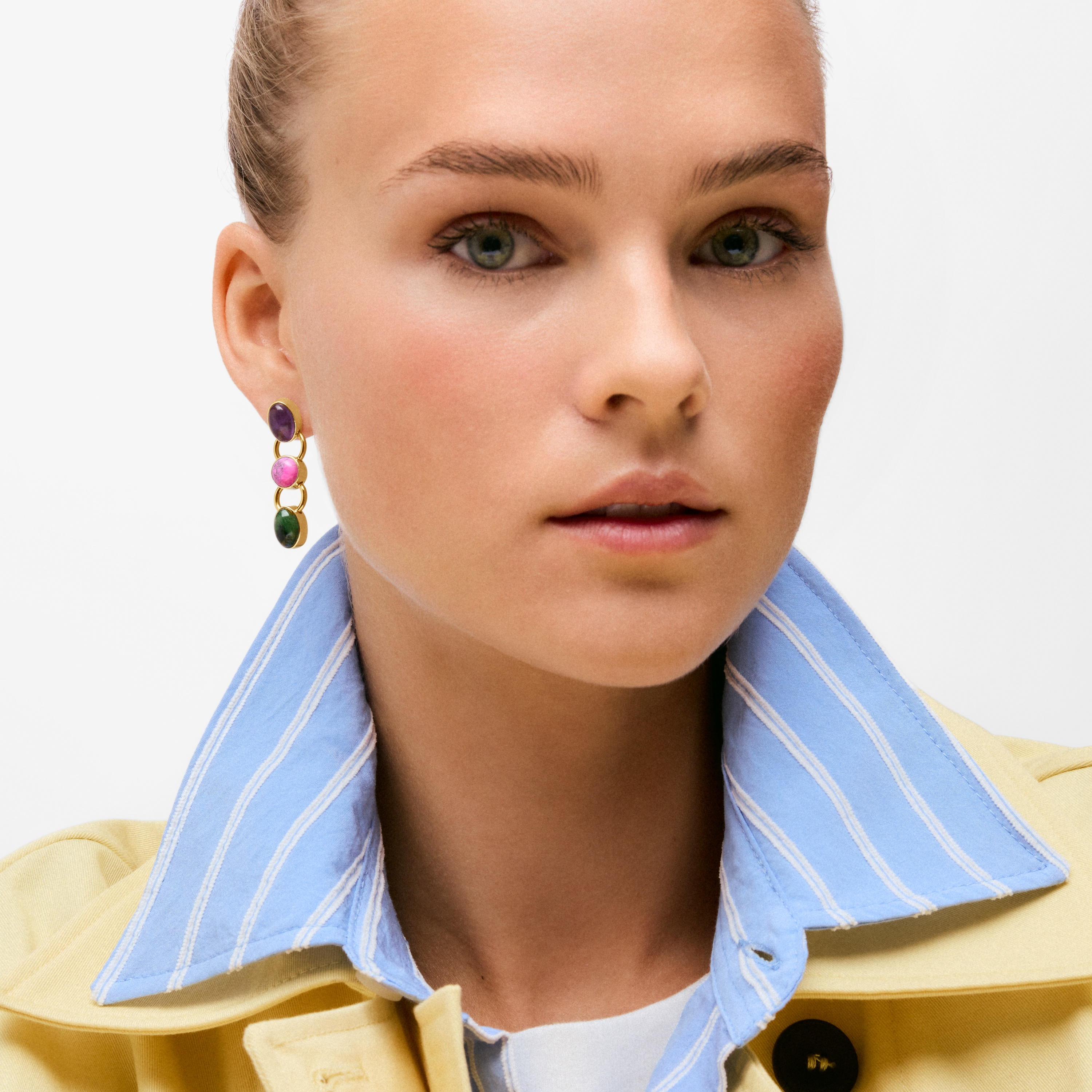 two-tone Earrings with gemstones TOUS Gem Power