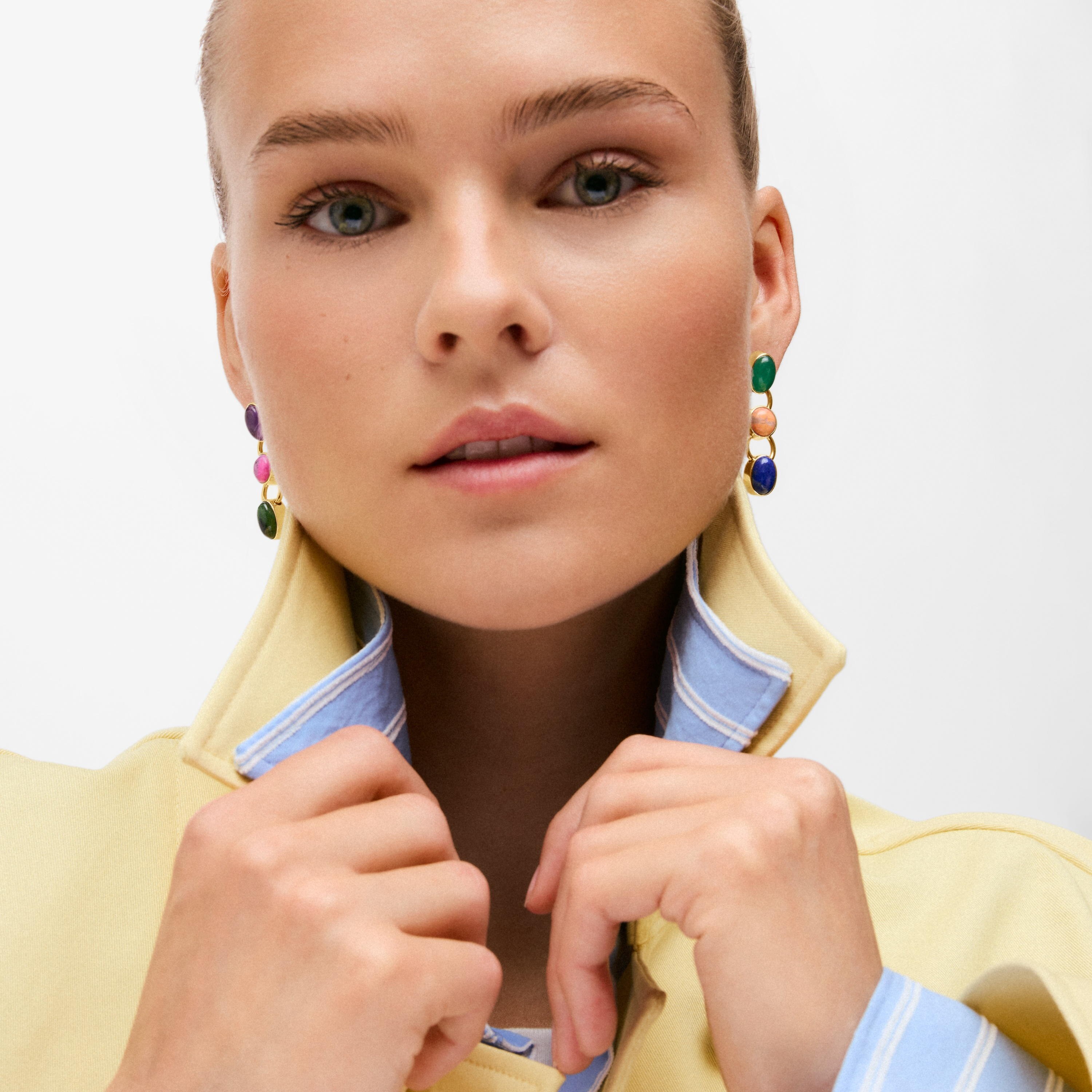two-tone Earrings with gemstones TOUS Gem Power