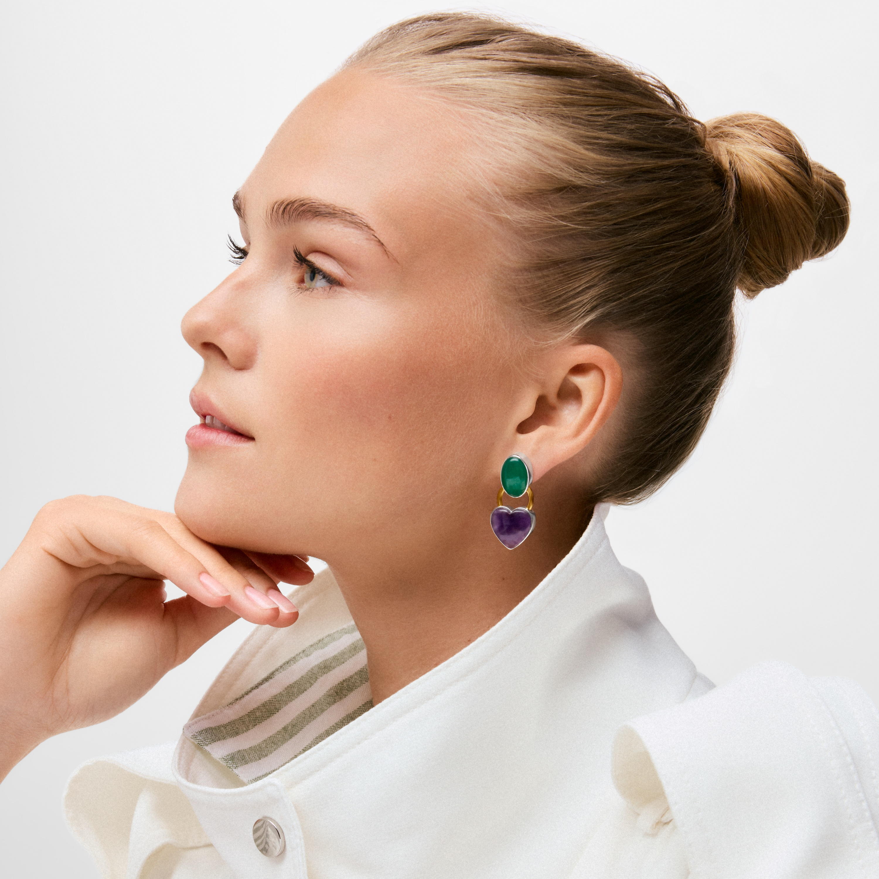 Two-tone Bear earrings with gemstones TOUS Gem Power