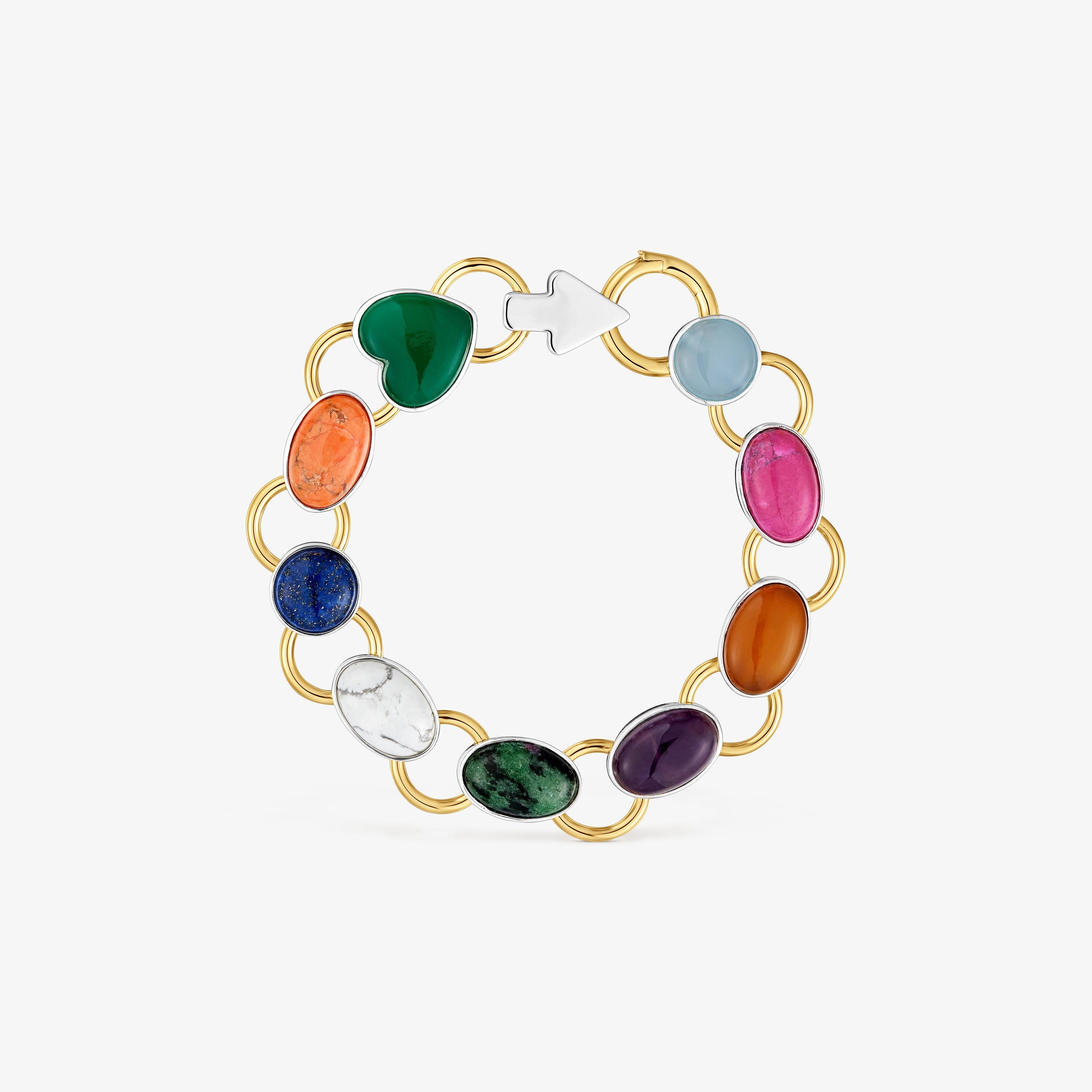 Two-tone Bracelet with gemstones TOUS Gem Power