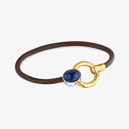 Two-tone Bracelet with amethyst and leather cord TOUS Gem Power