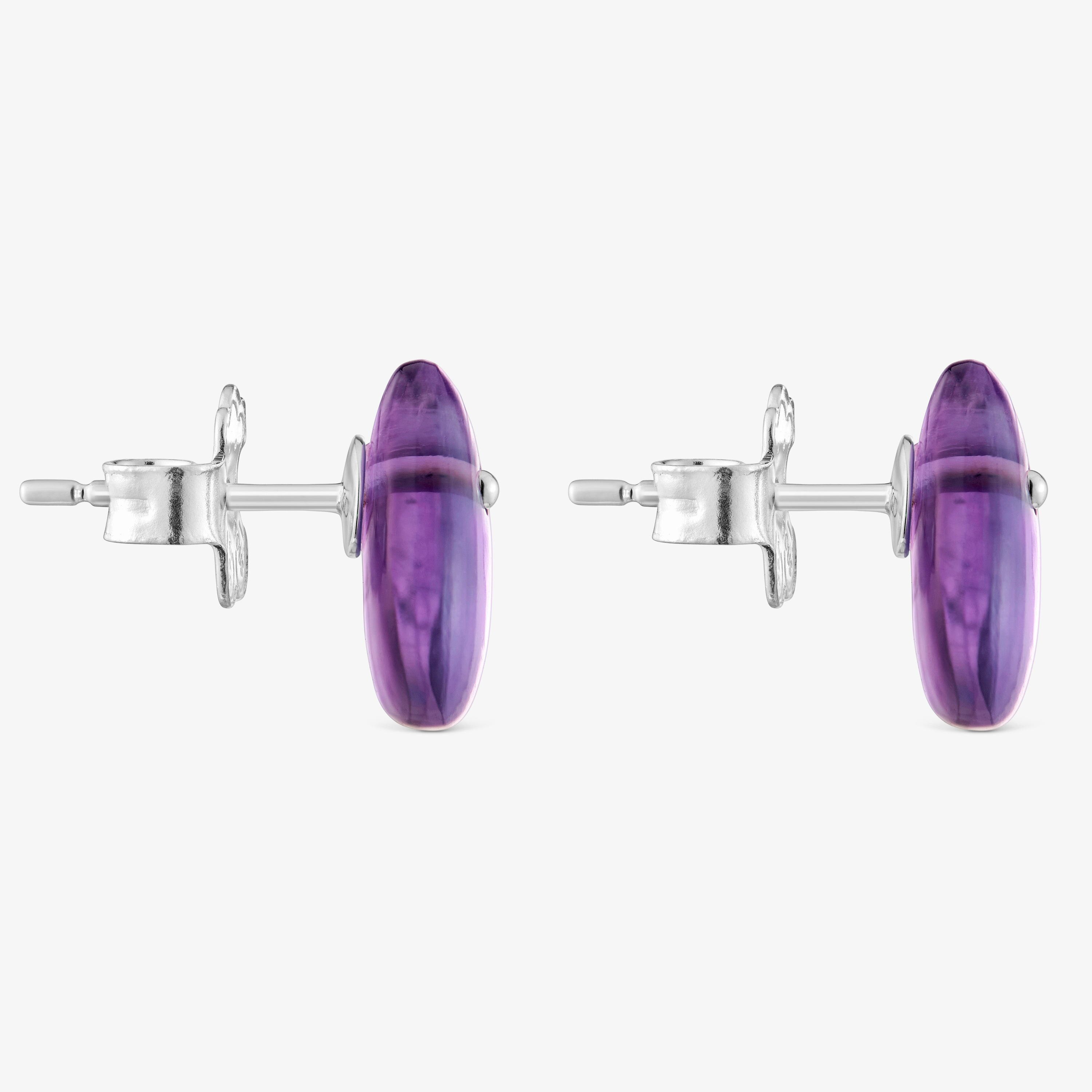 Silver and amethyst Earrings TOUS Boo